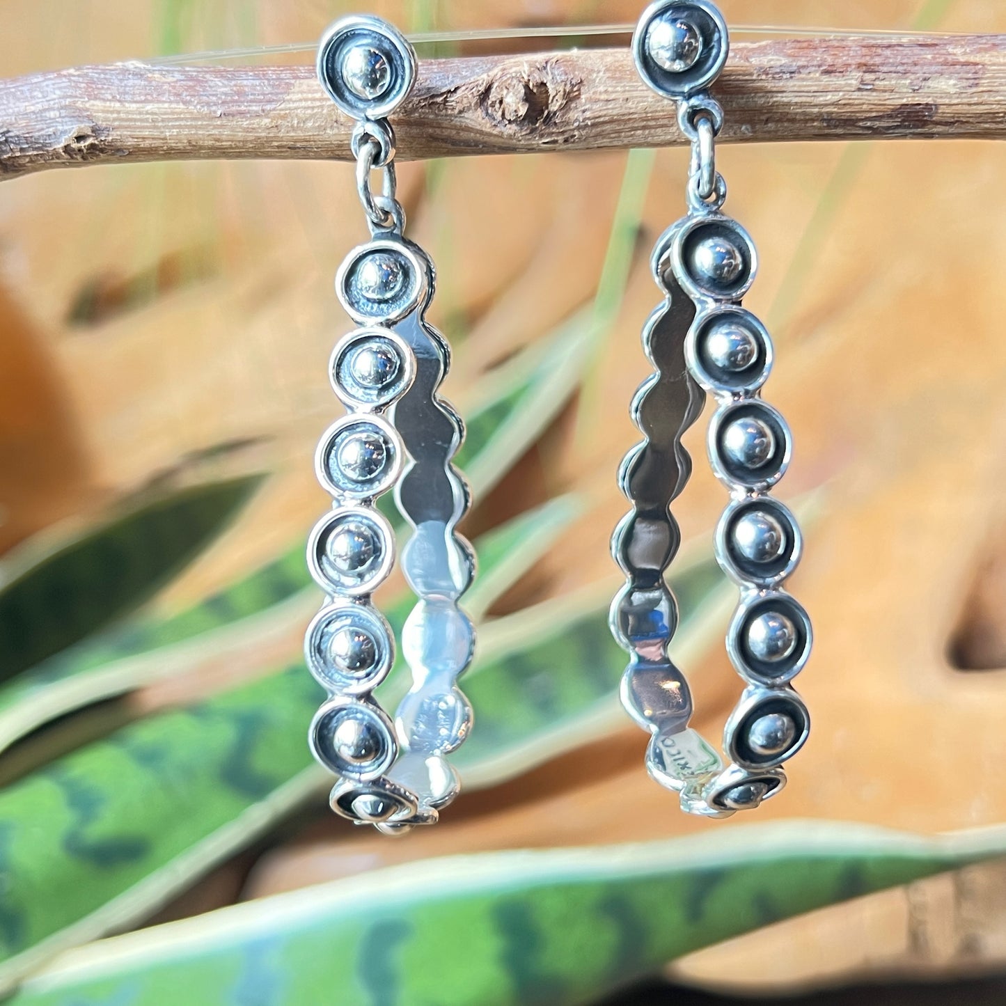 6cm Solid 925 Silver Earrings