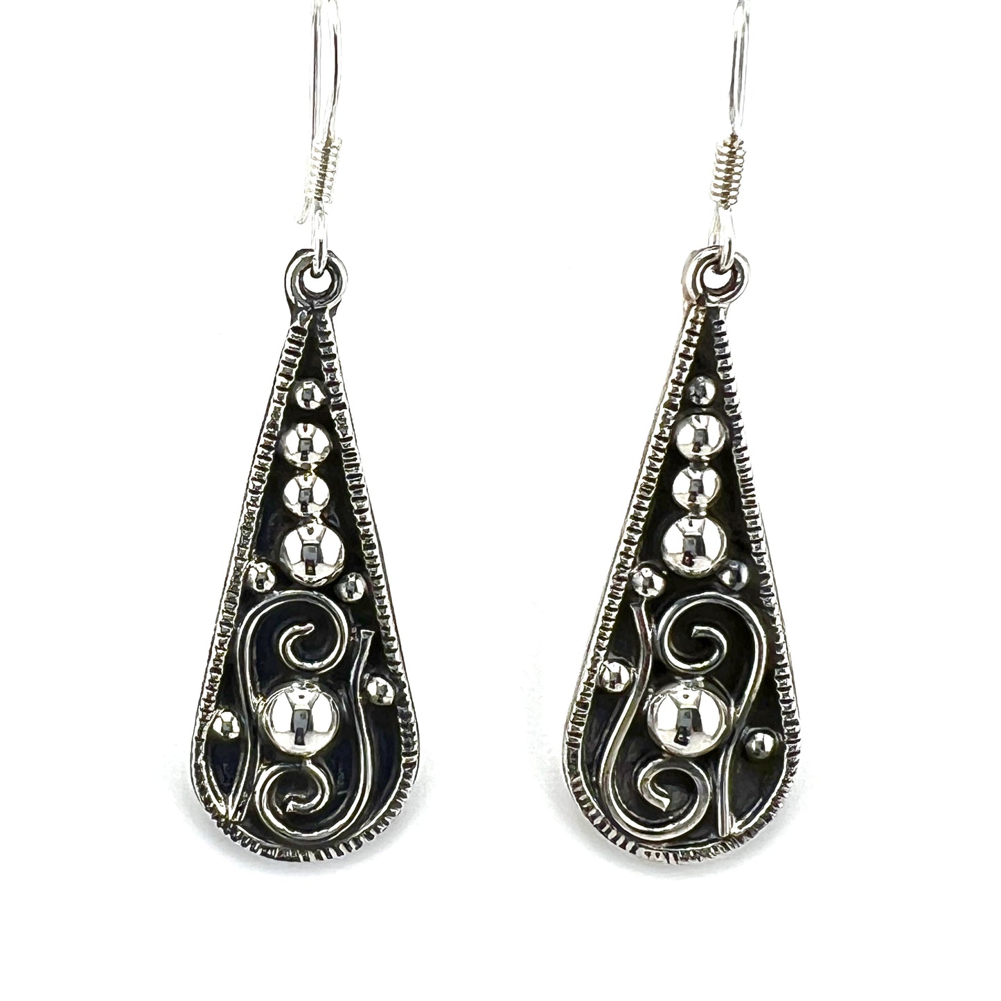 4cm Solid 925 Silver Earrings