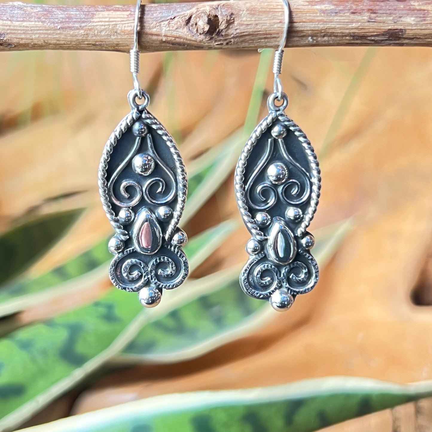 4cm Solid 925 Silver Earrings