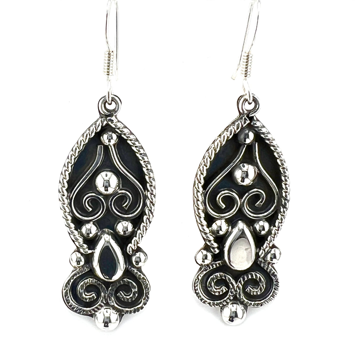4cm Solid 925 Silver Earrings
