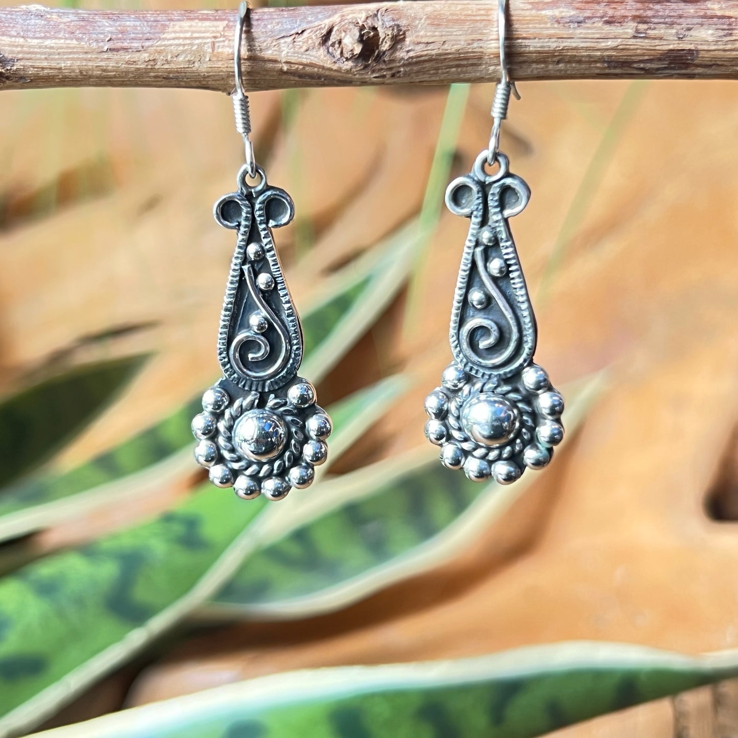 4cm Solid 925 Silver Earrings