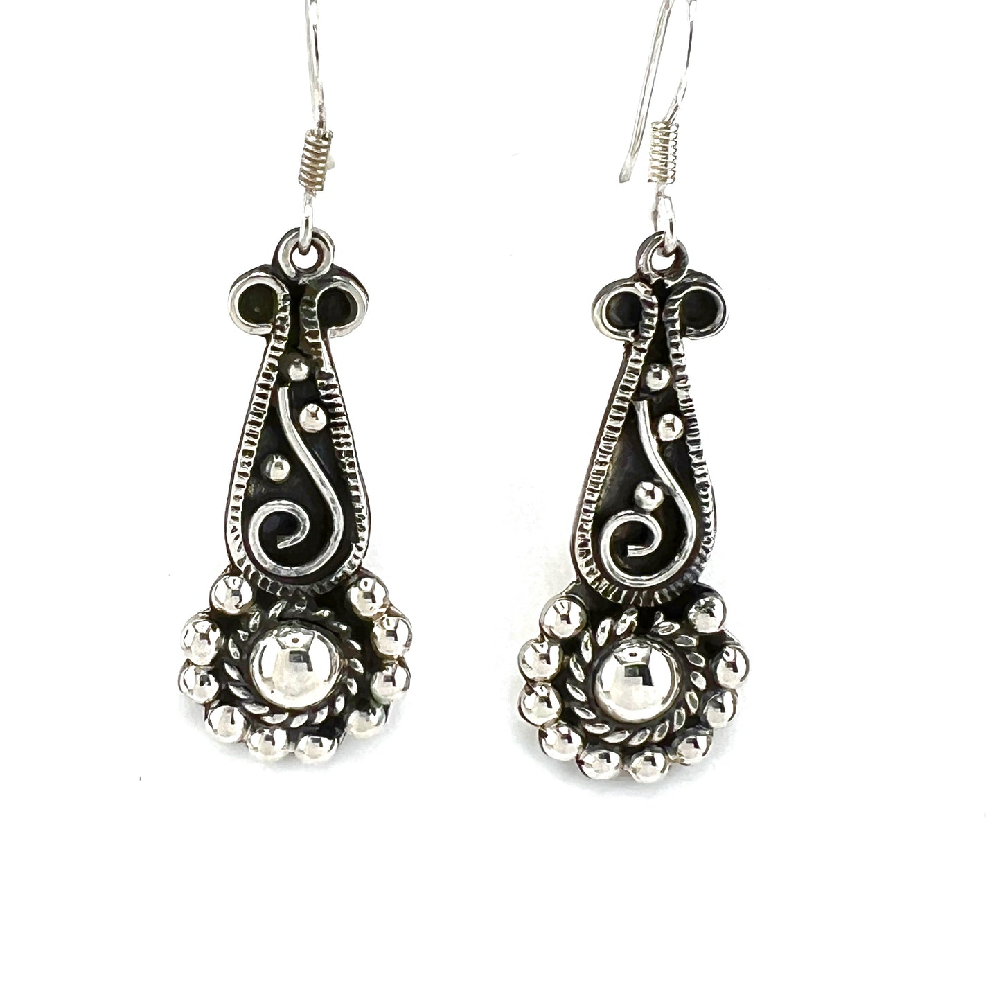 4cm Solid 925 Silver Earrings