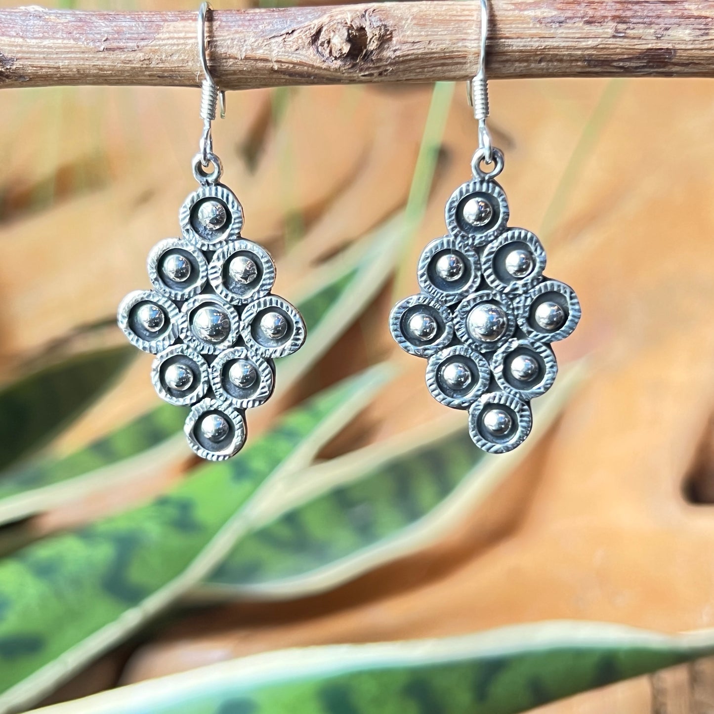 4cm Solid 925 Silver Earrings