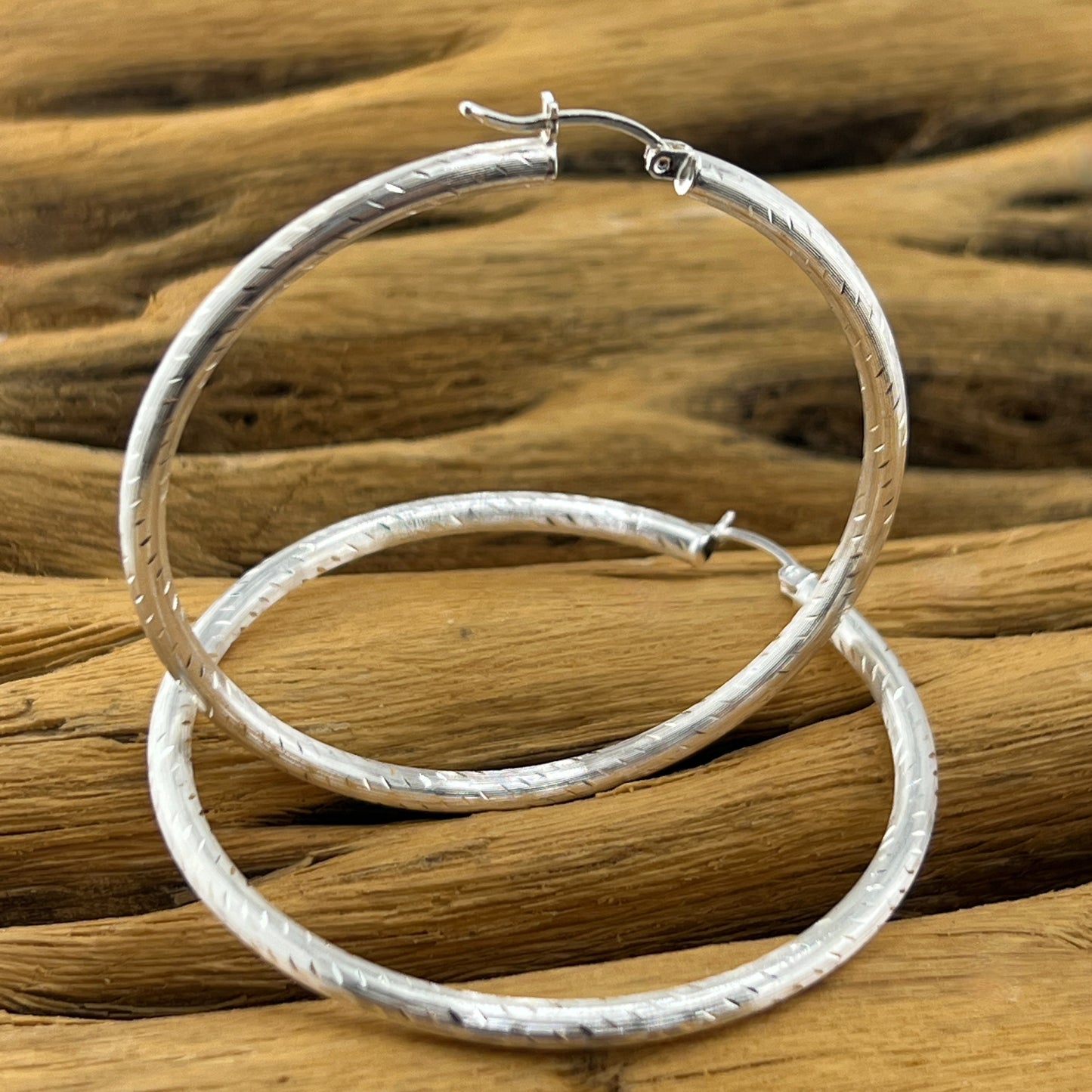 85mm HOOP .925 Silver Earrings