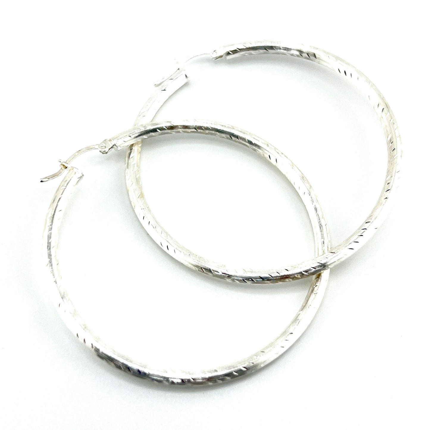 85mm HOOP .925 Silver Earrings