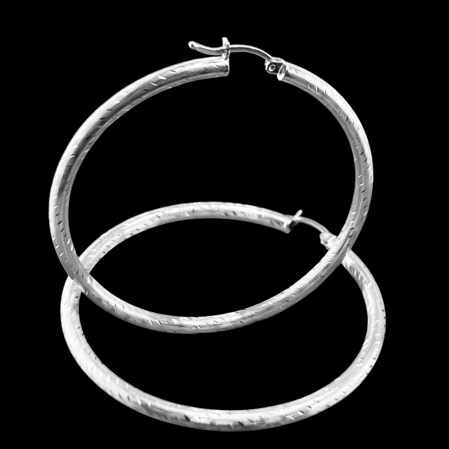 85mm HOOP .925 Silver Earrings