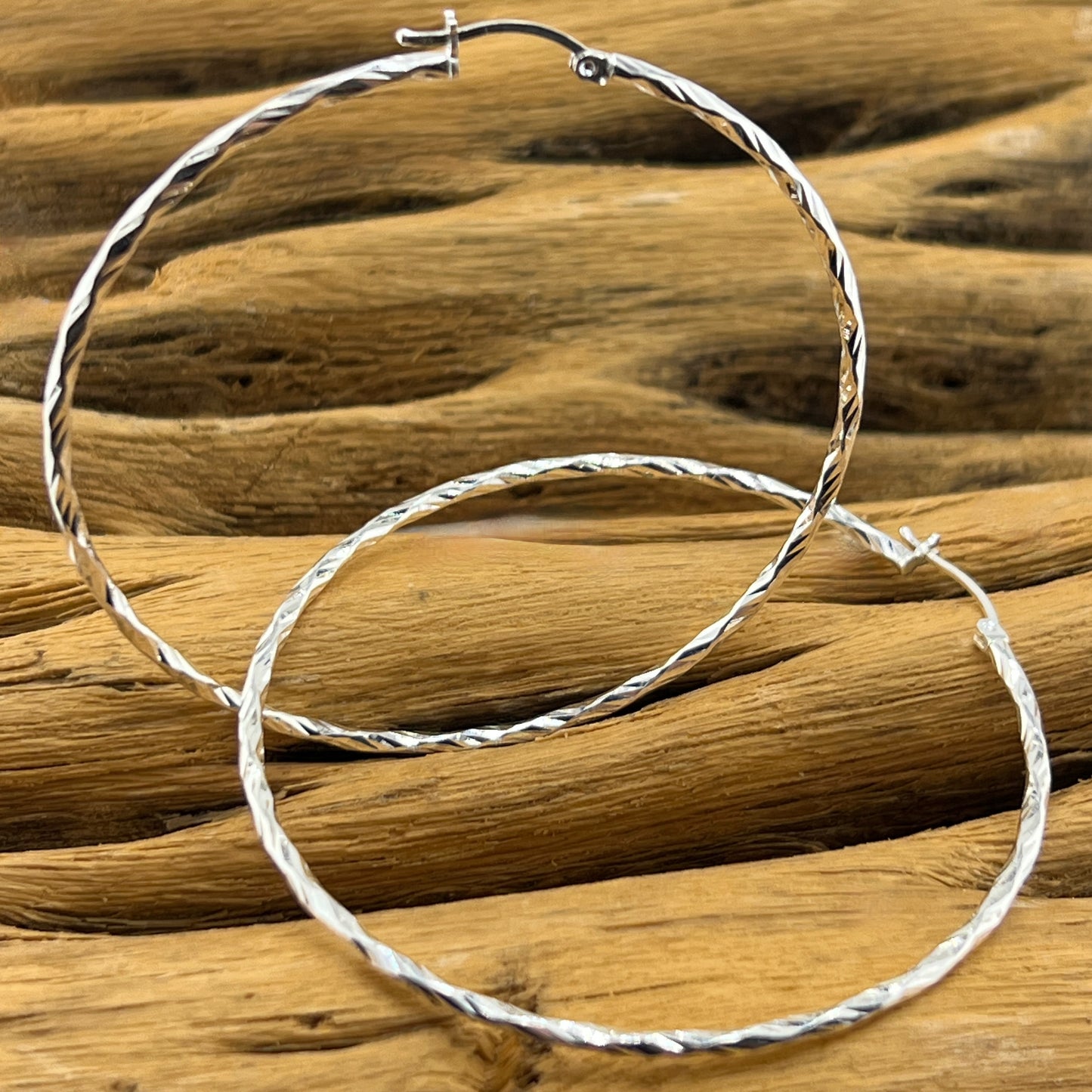 70mm HOOP .925 Silver Earrings