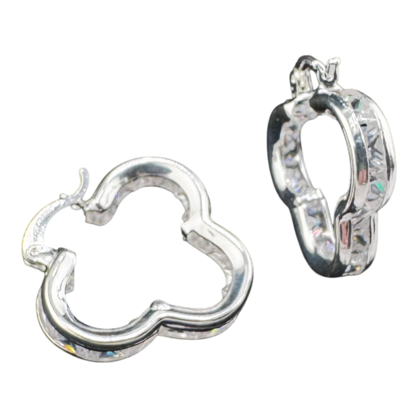 Trebol with CZ drop earrings