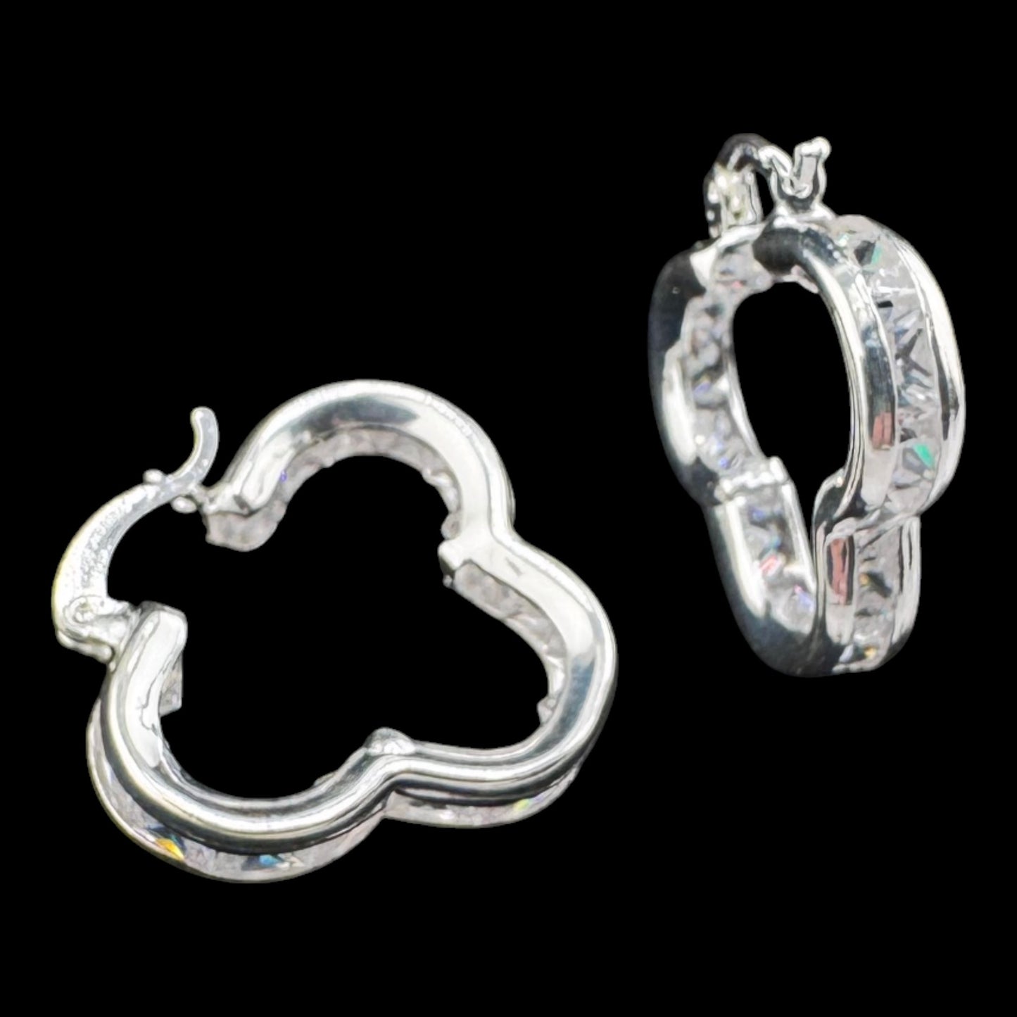 Trebol with CZ drop earrings