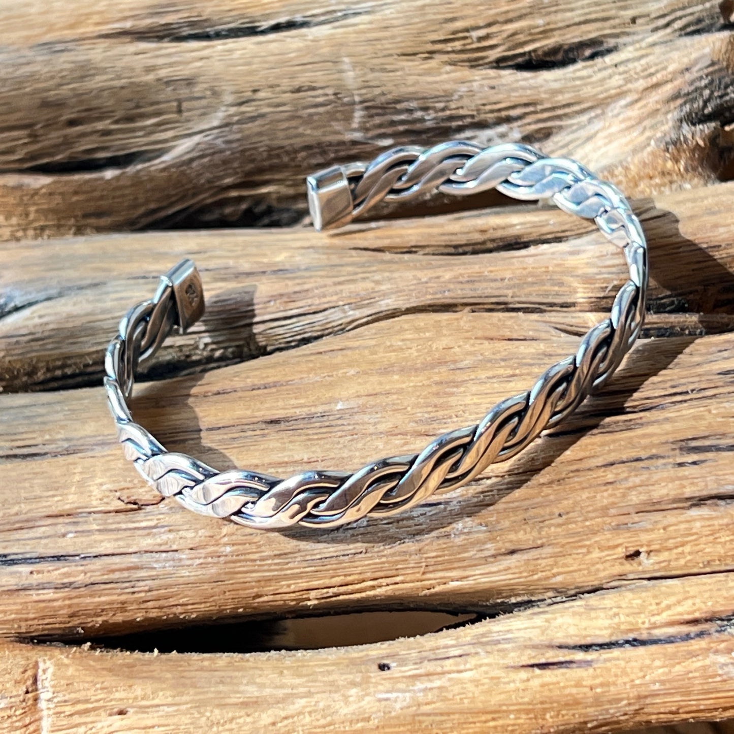 7cm Silver Woven CUFF Bracelet