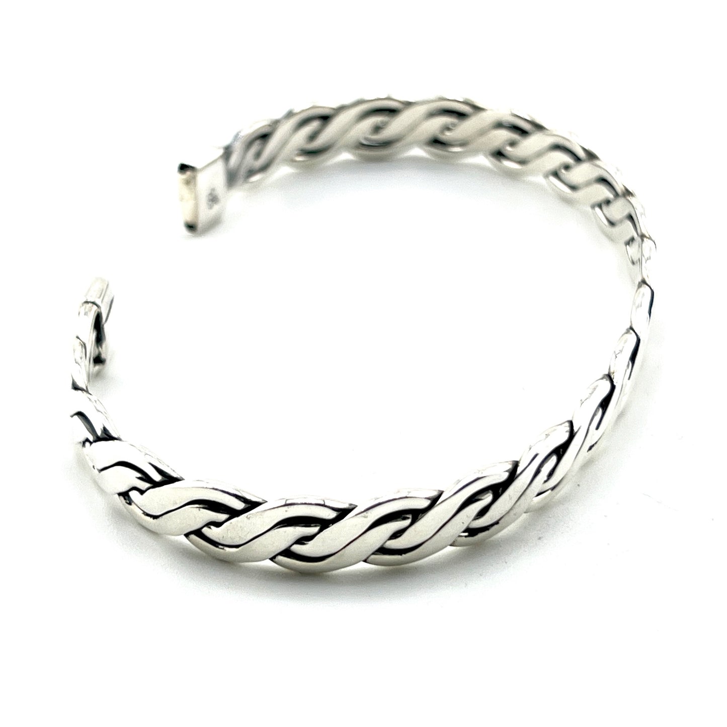 7cm Silver Woven CUFF Bracelet