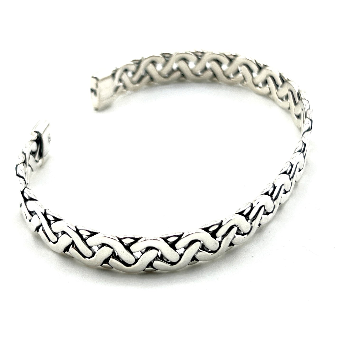 7cm Silver Woven CUFF Bracelet