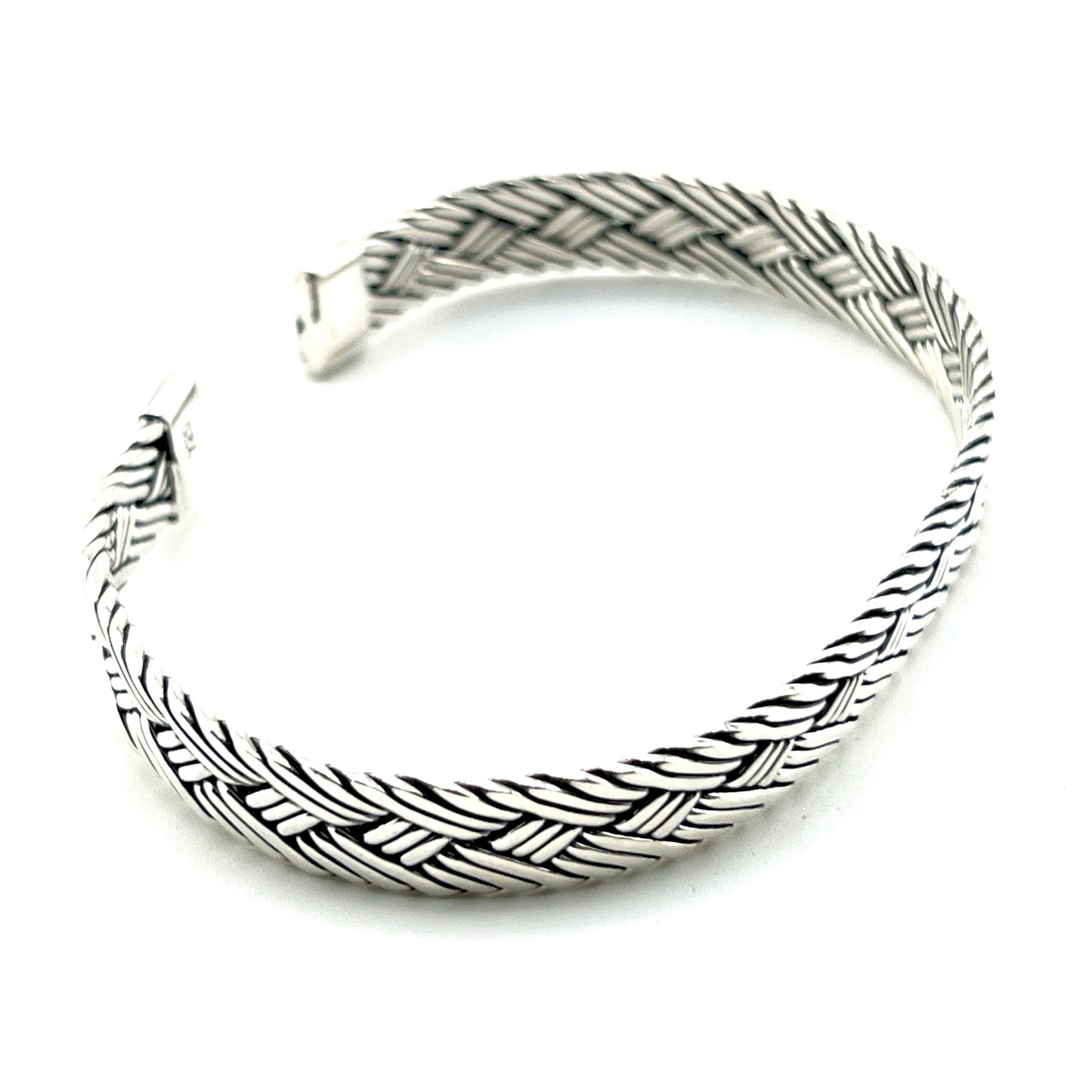 7cm Silver Woven CUFF Bracelet