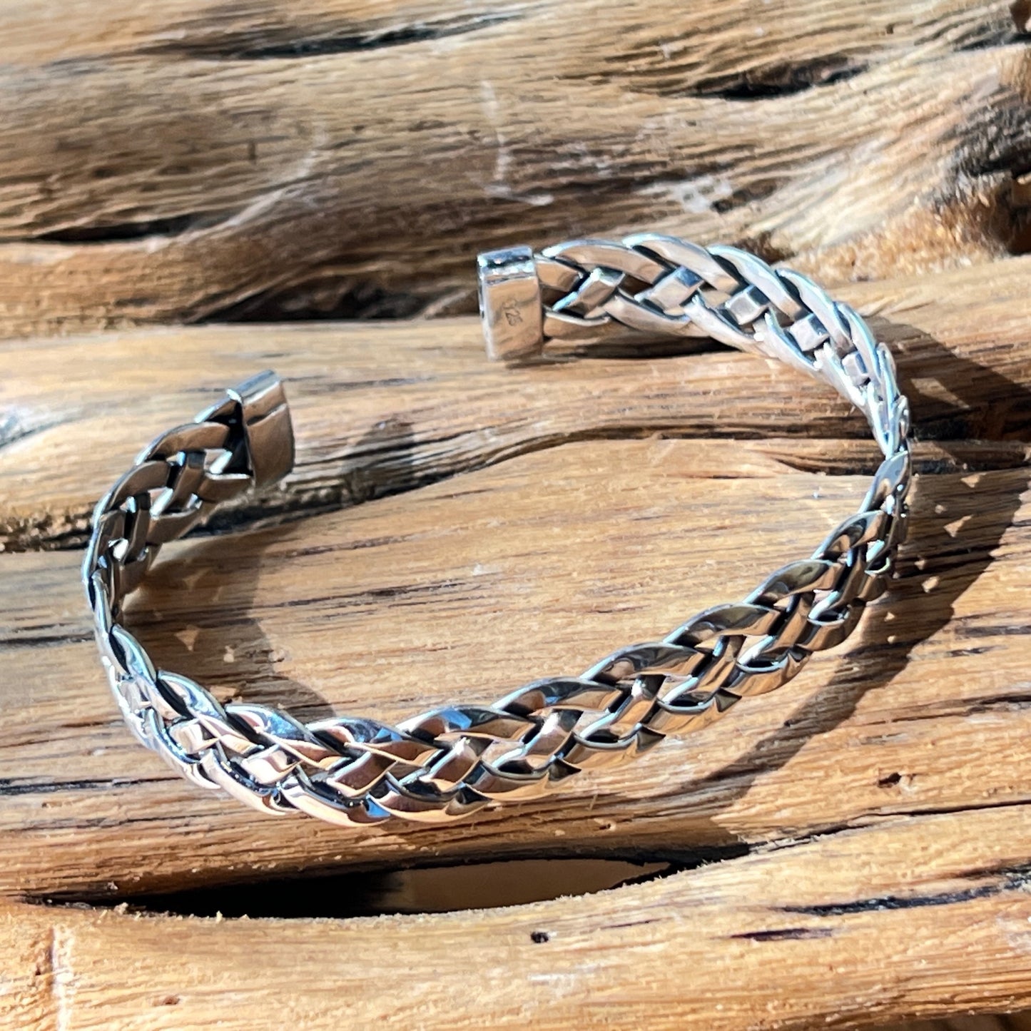7cm Silver Woven CUFF Bracelet