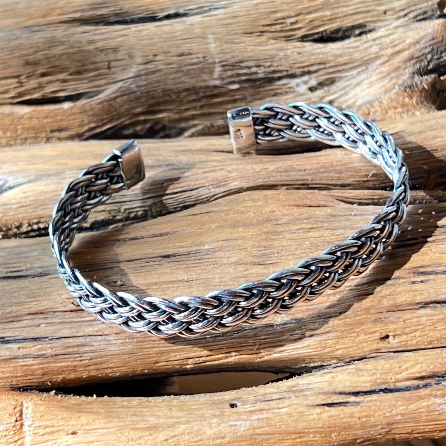 7cm Silver Woven CUFF Bracelet