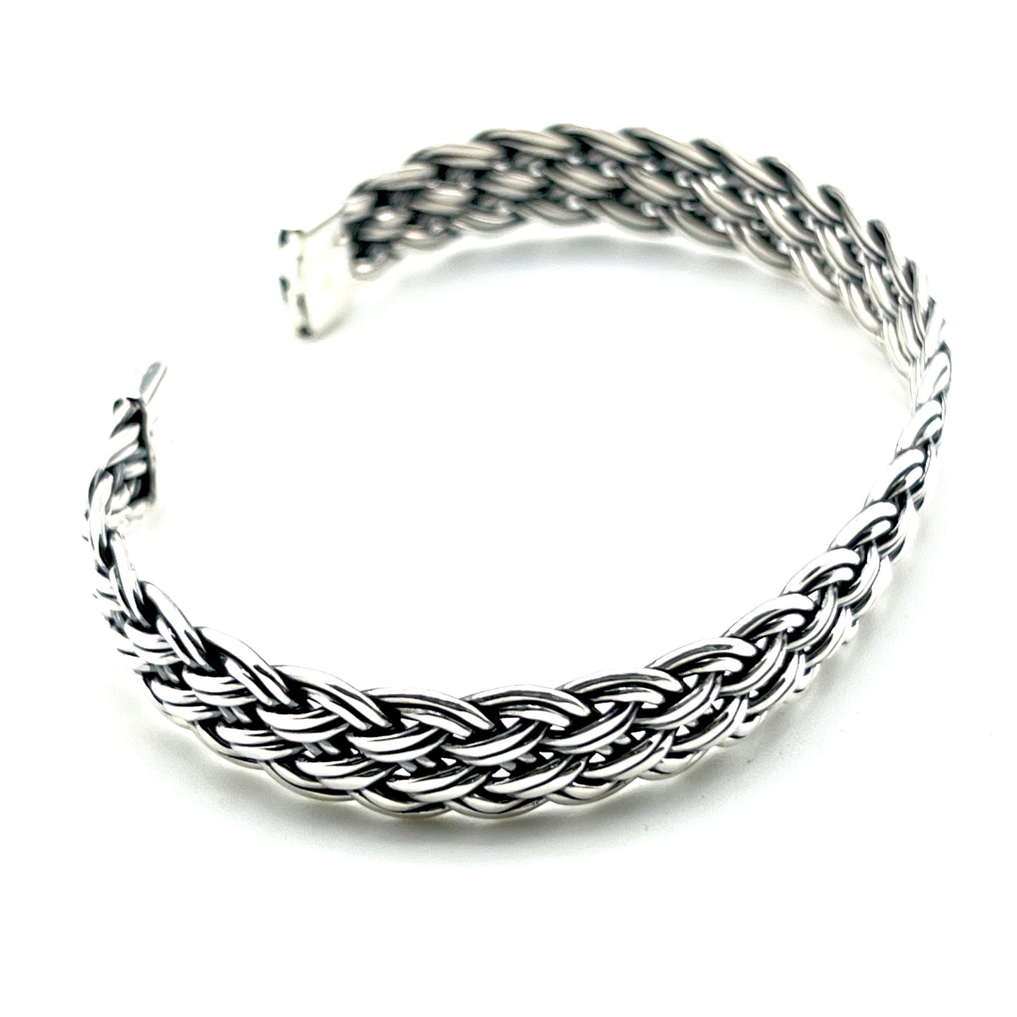 7cm Silver Woven CUFF Bracelet