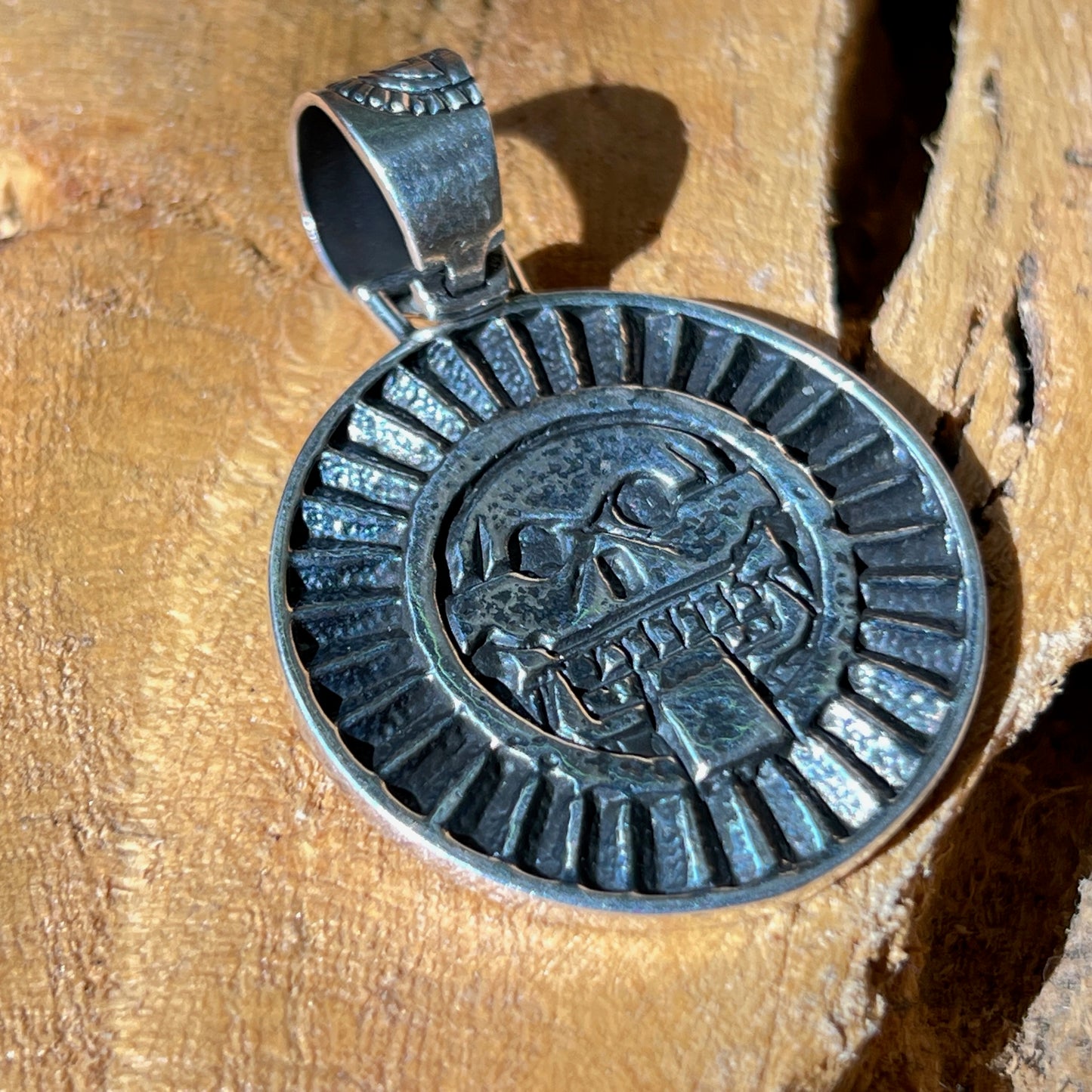 God Mictlanchutli God of Death Silver Pendant