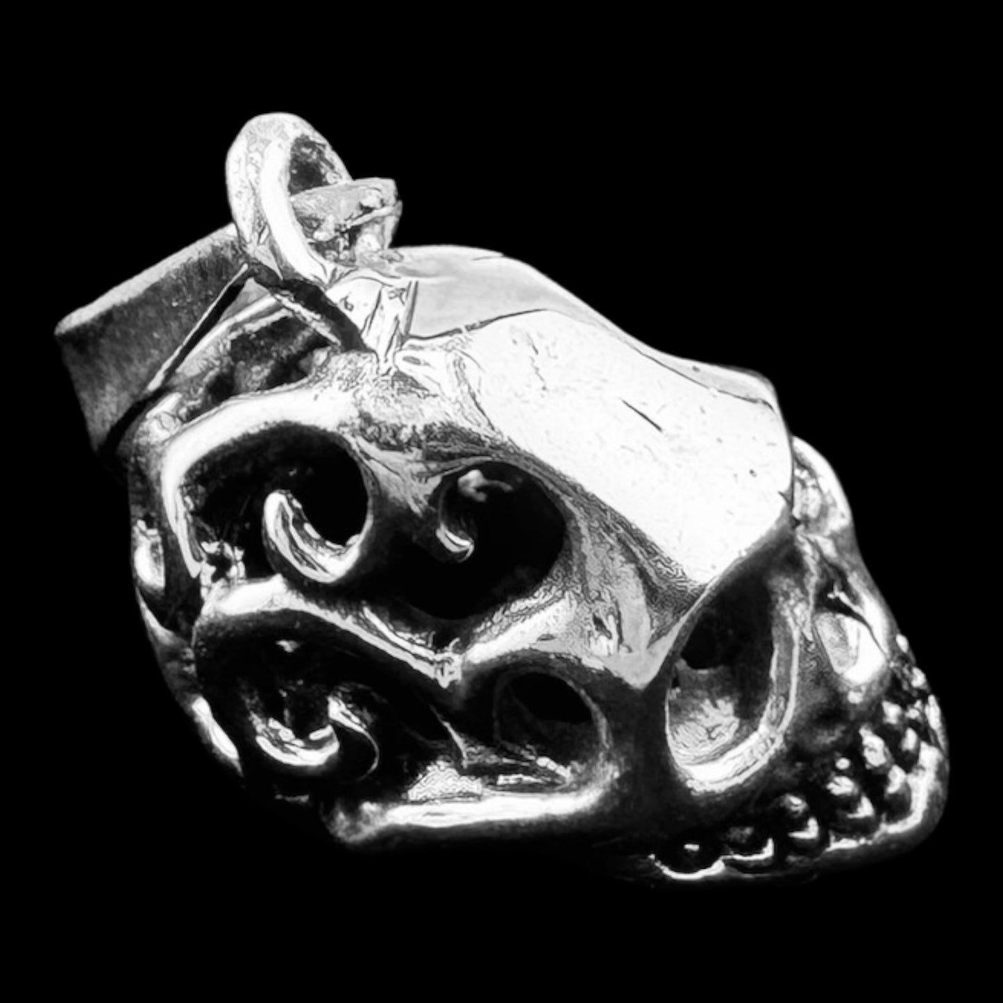 925 Silver Skull Pendant
