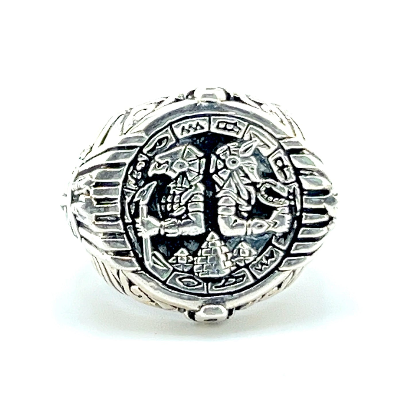 Size 11 Silver Ring with Egyptian motif