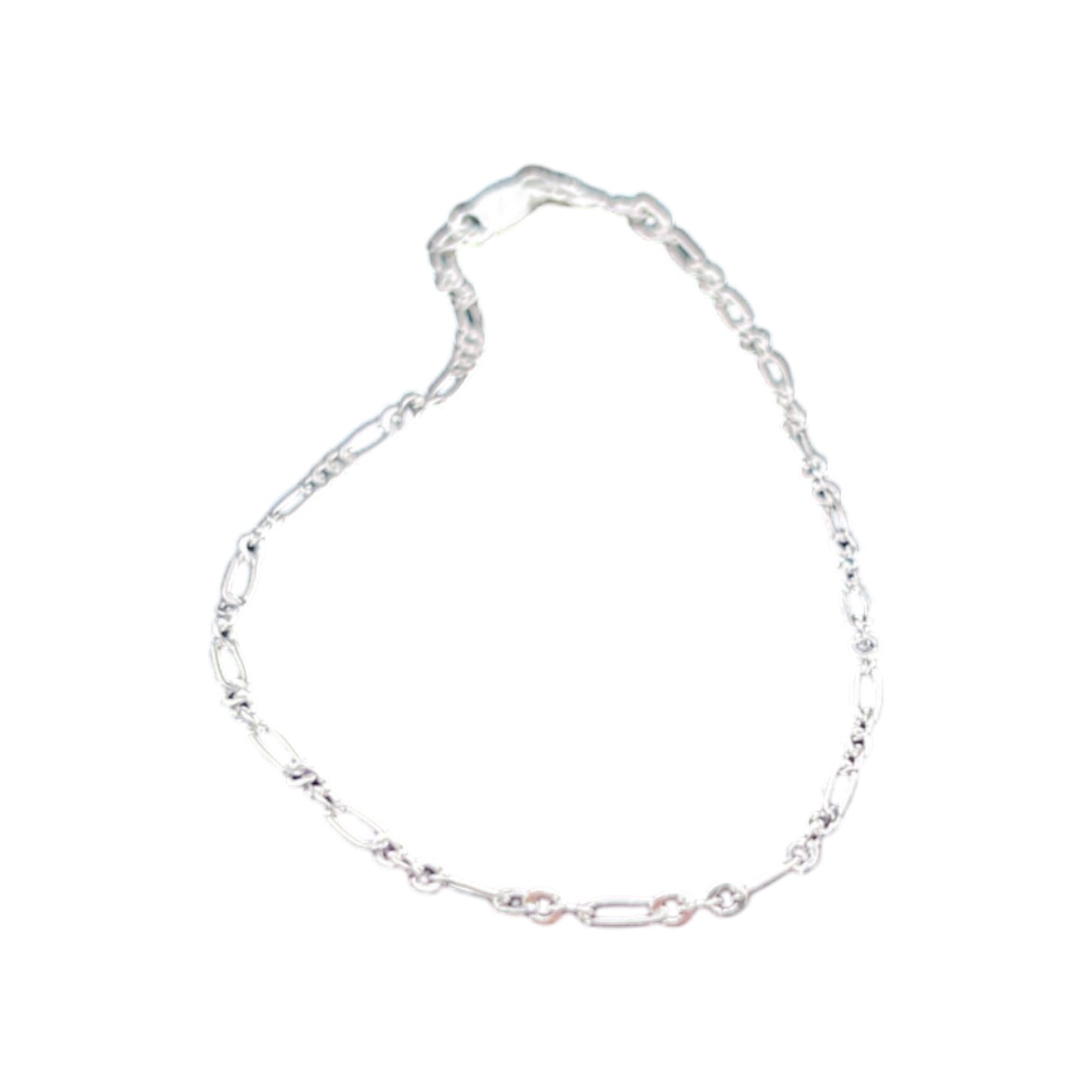 925 Sterling Silver Bracelet Chain FIGARO 040 3X1 TORCIDA
