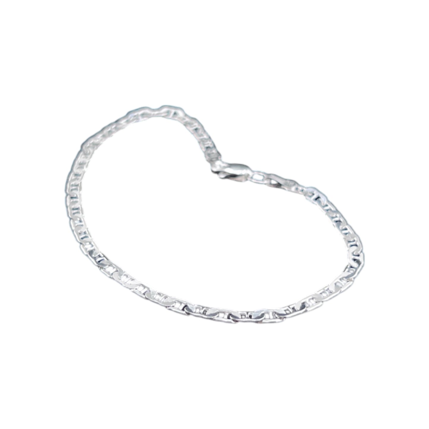 925 Sterling Silver Bracelet Chain GUCCI ANCLA 070 MARTILLADA ZEG