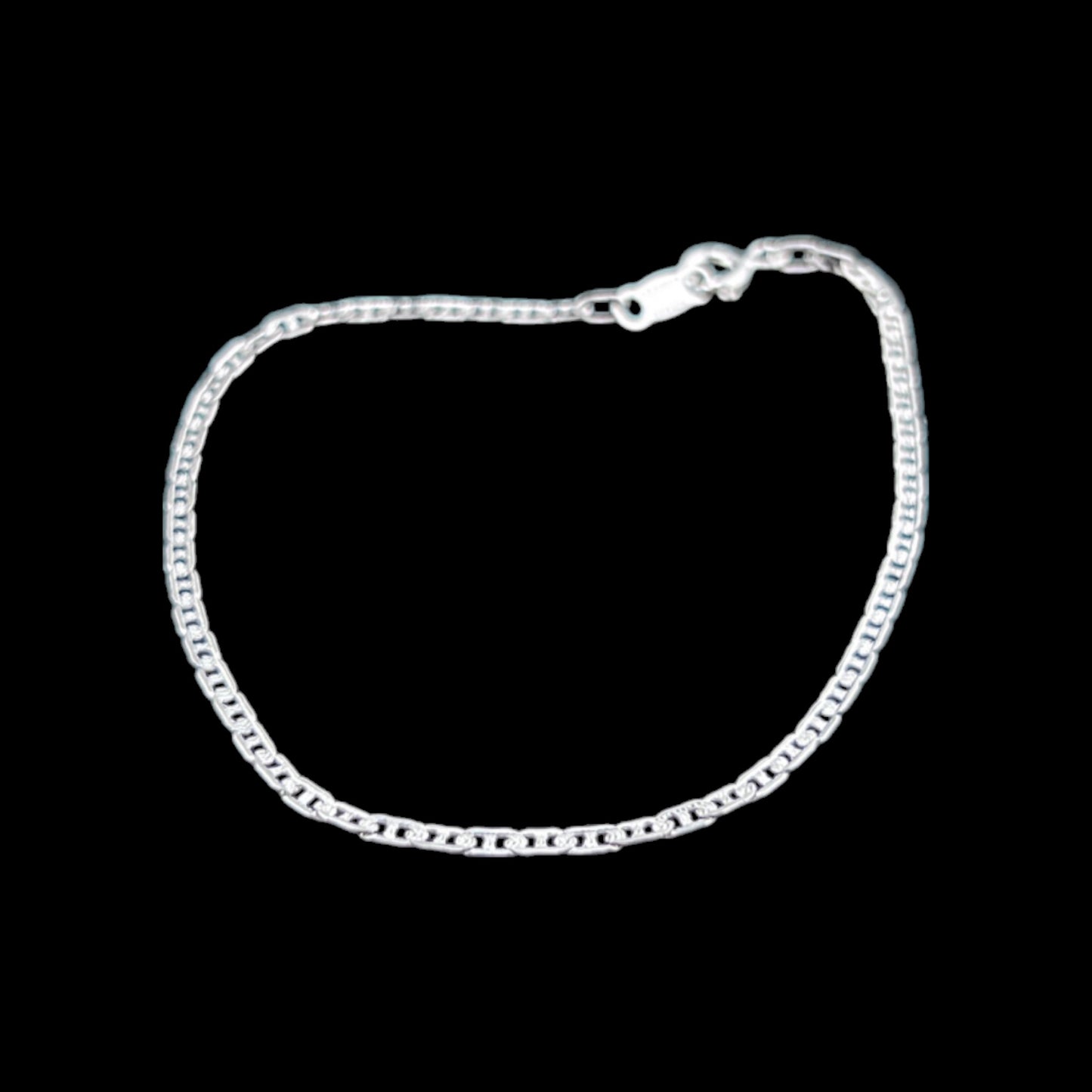 925 Sterling Silver Bracelet Chain GUCCI ANCLA 050 MARTILLADA