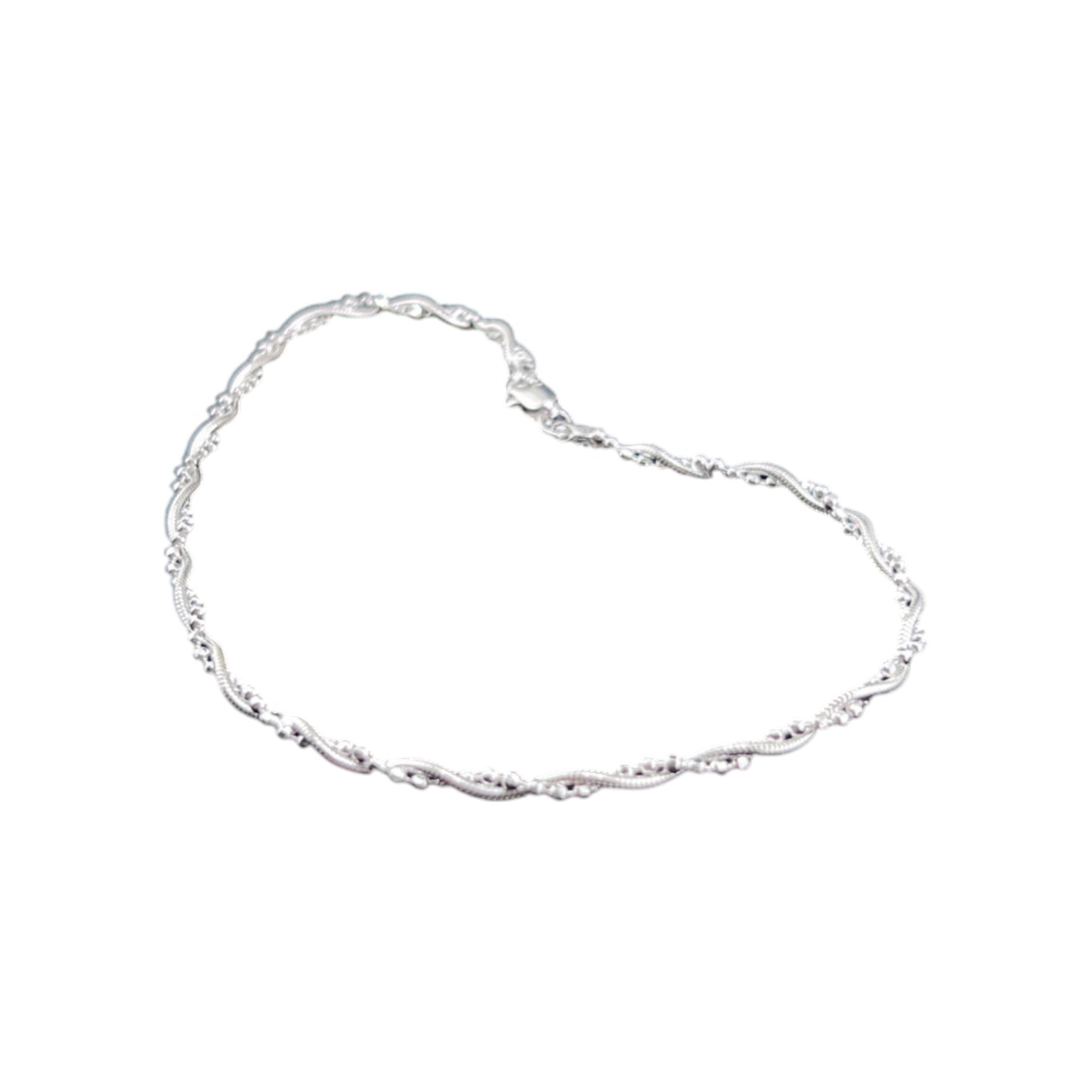 925 Sterling Silver Bracelet Chain GUCCI ANCLA 120