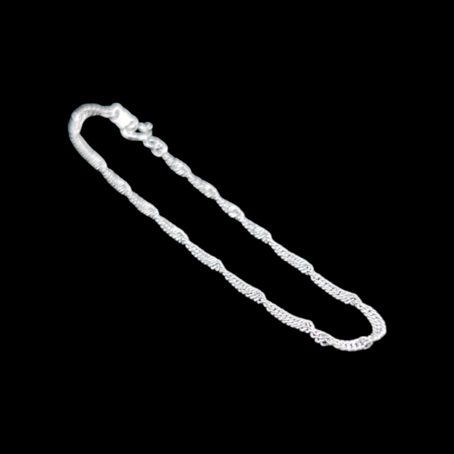 925 Sterling Silver Bracelet Chain SINGAPUR 030