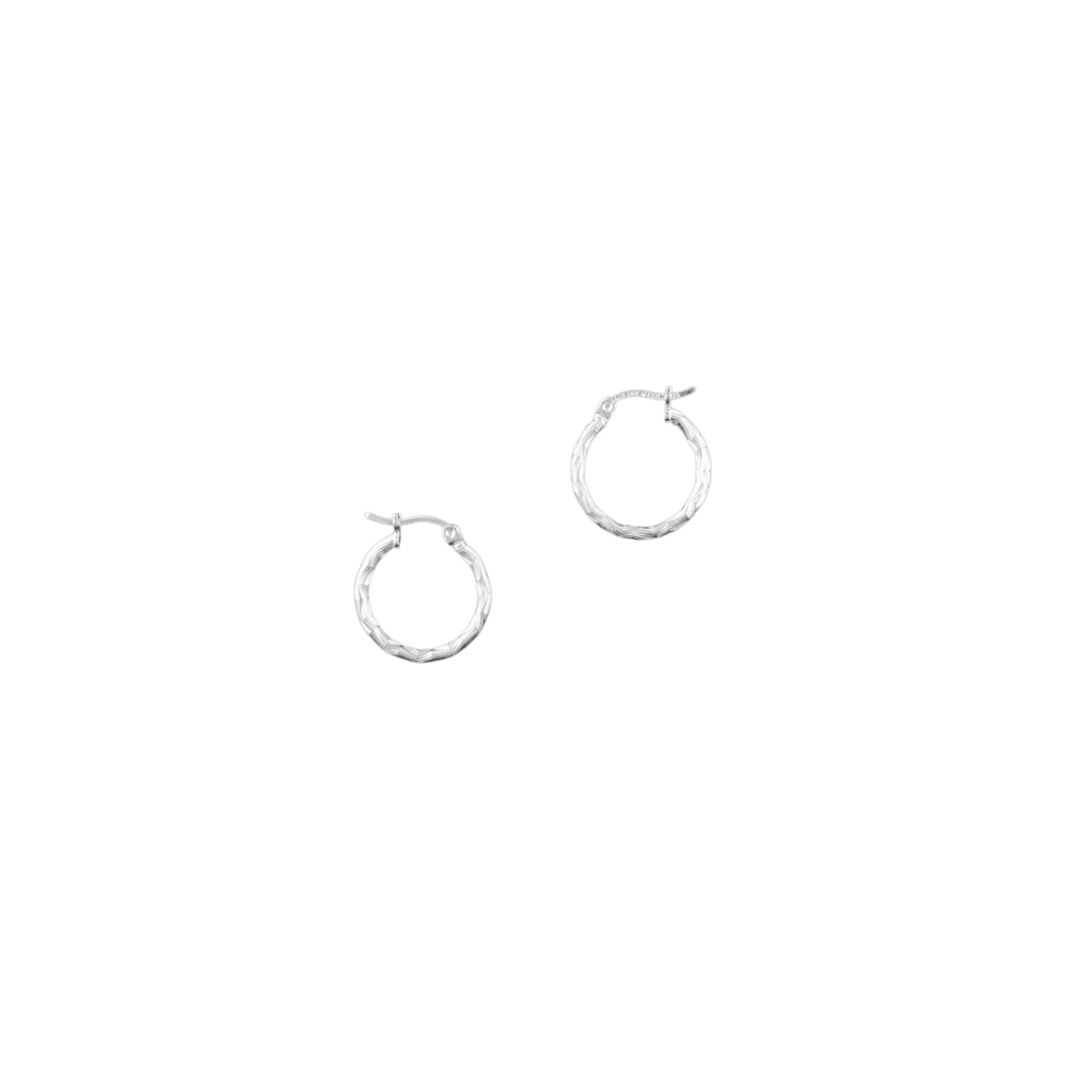 925 HOOP Silver Earrings Diamond Cut AD200MT