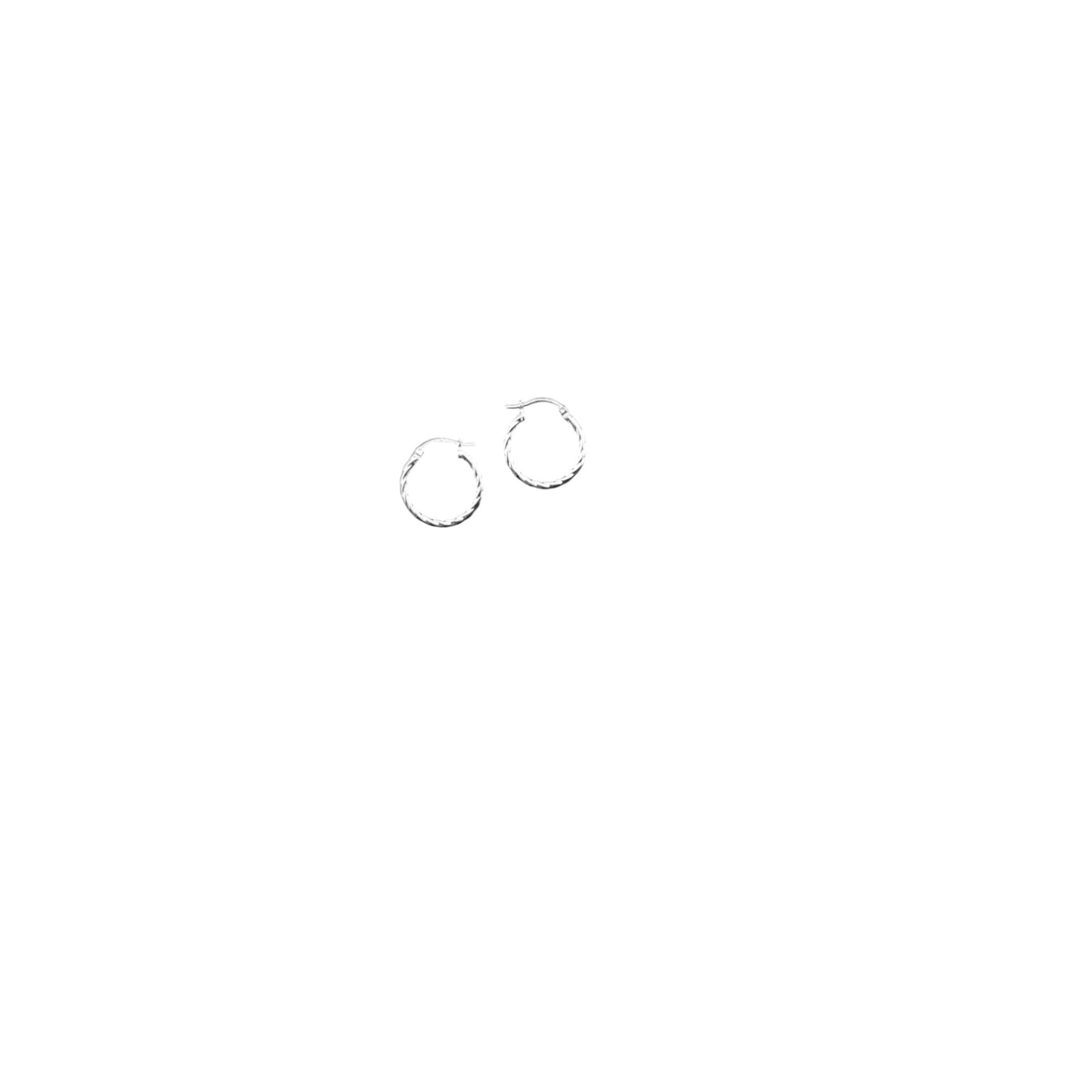 925 HOOP Twisted Silver Earrings AL067
