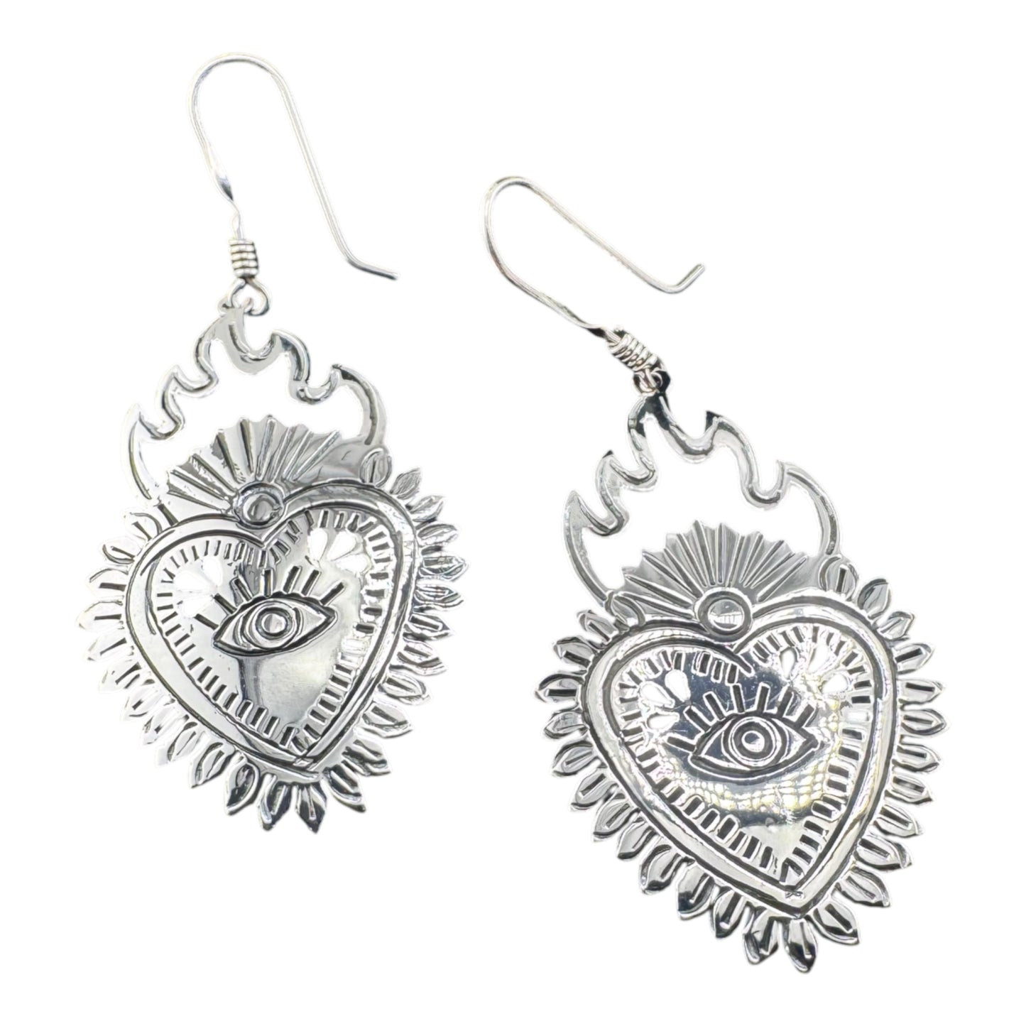 Corazon Cincelado drop earrings