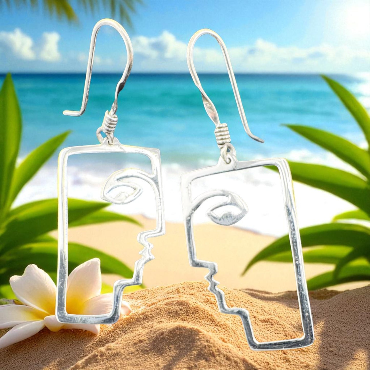 Cara Cuadrada drop earrings
