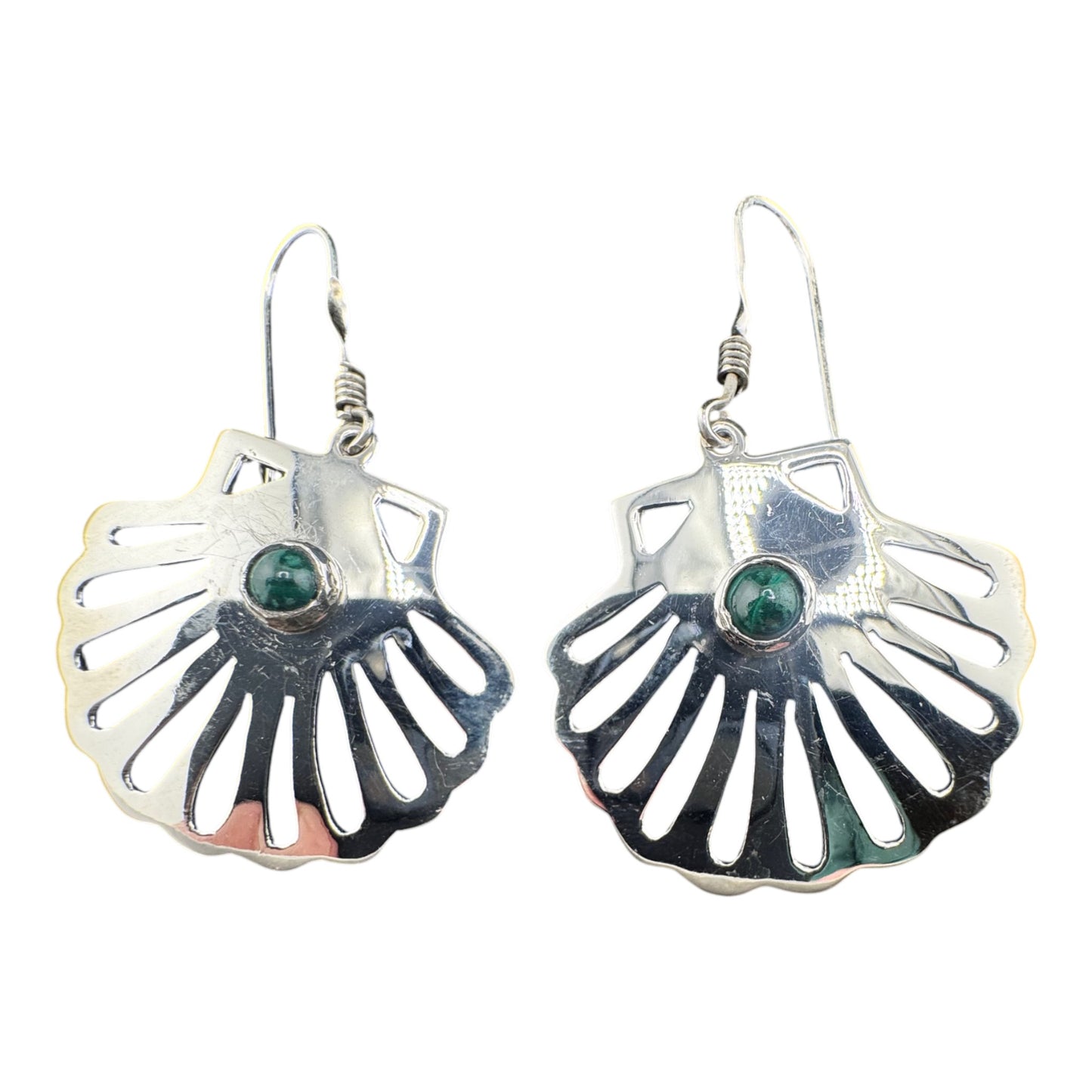 Concha c/Jade drop earrings