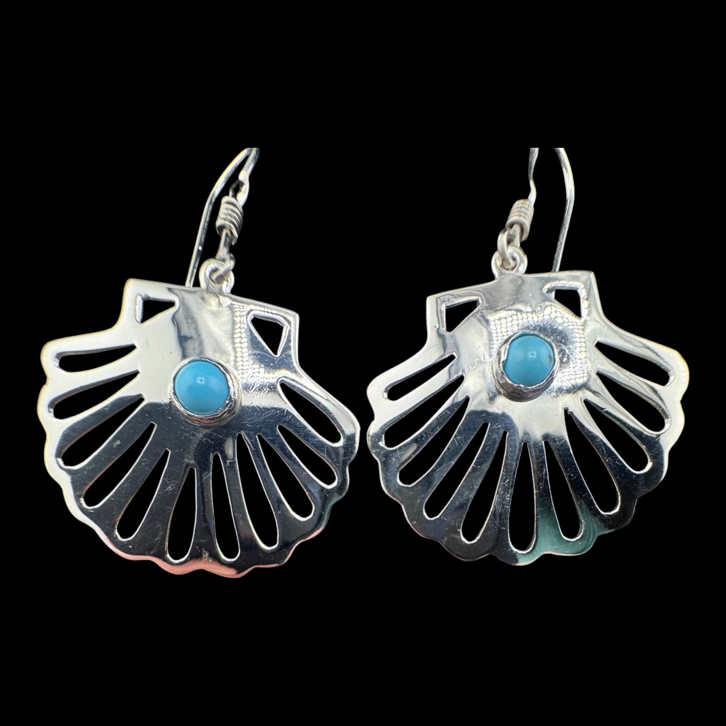 Concha c/Turquesa drop earrings