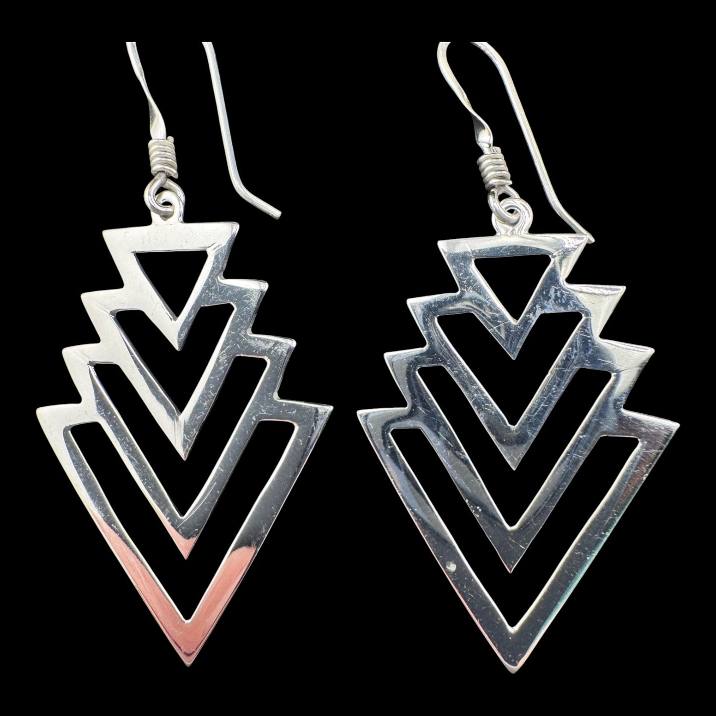 Triangulo Multi drop earrings