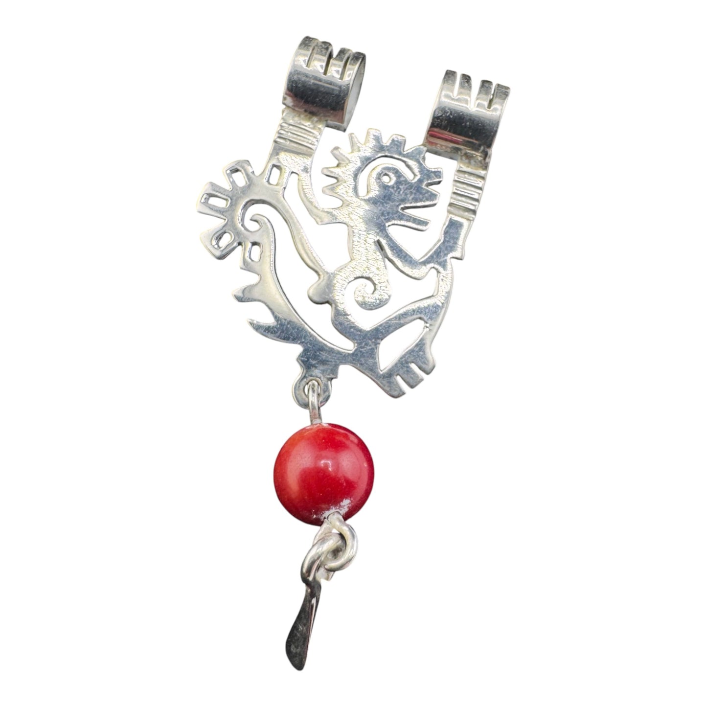 Chango Maya Chico c/red stone pendant