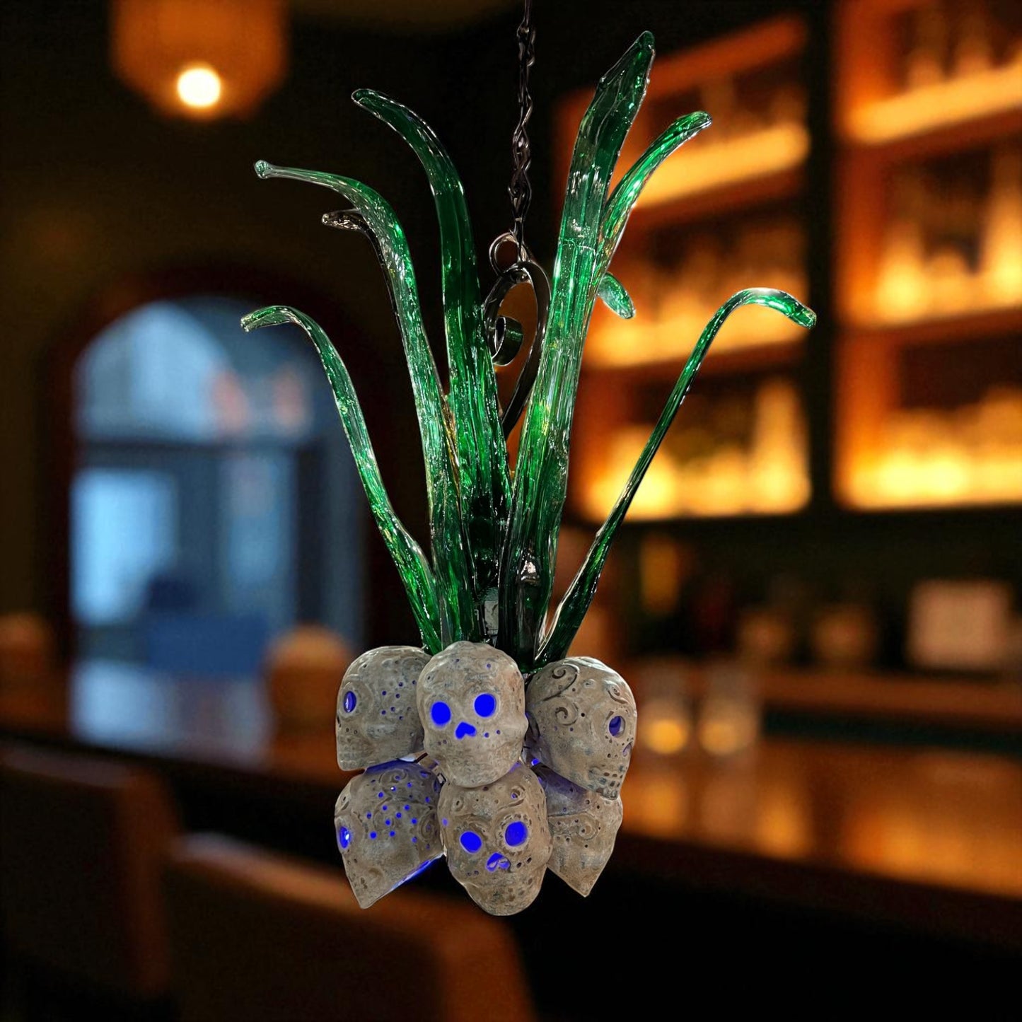 Sugar Skull Agave Chandelier Pendant Chica