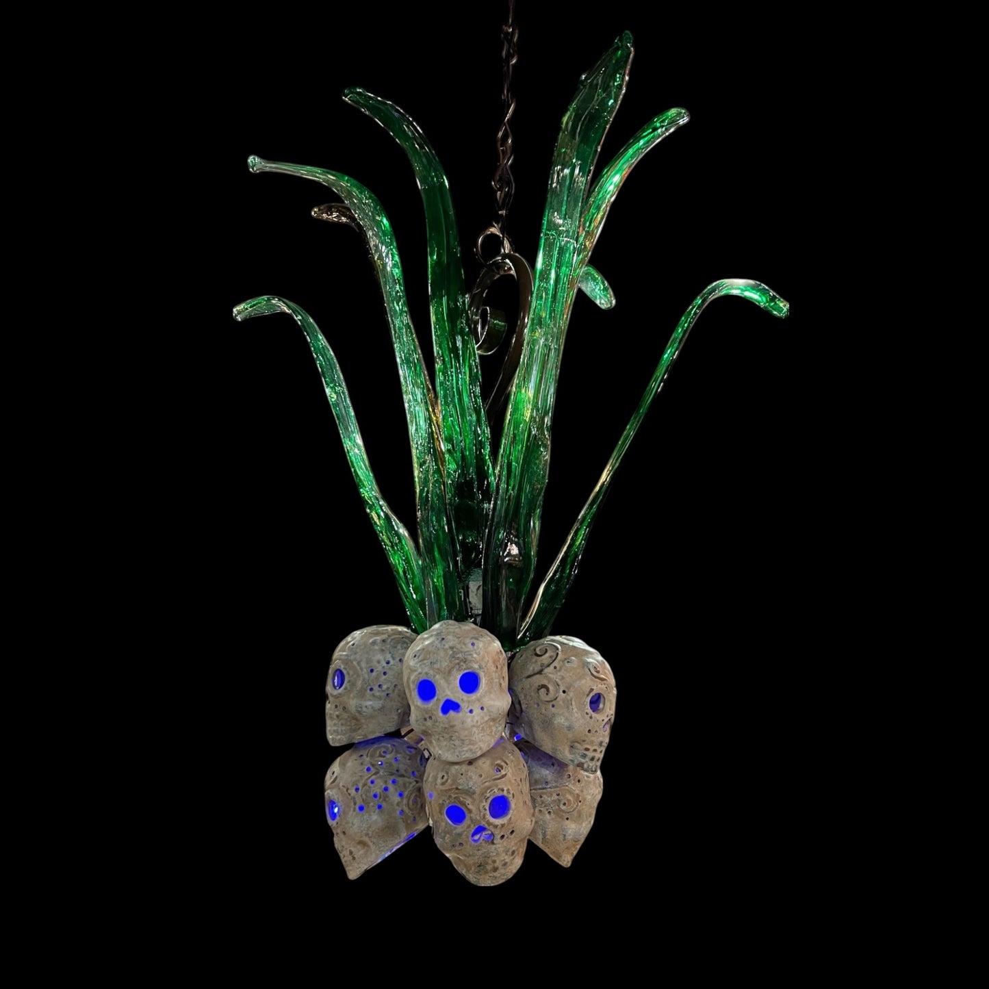Sugar Skull Agave Chandelier Pendant Chica