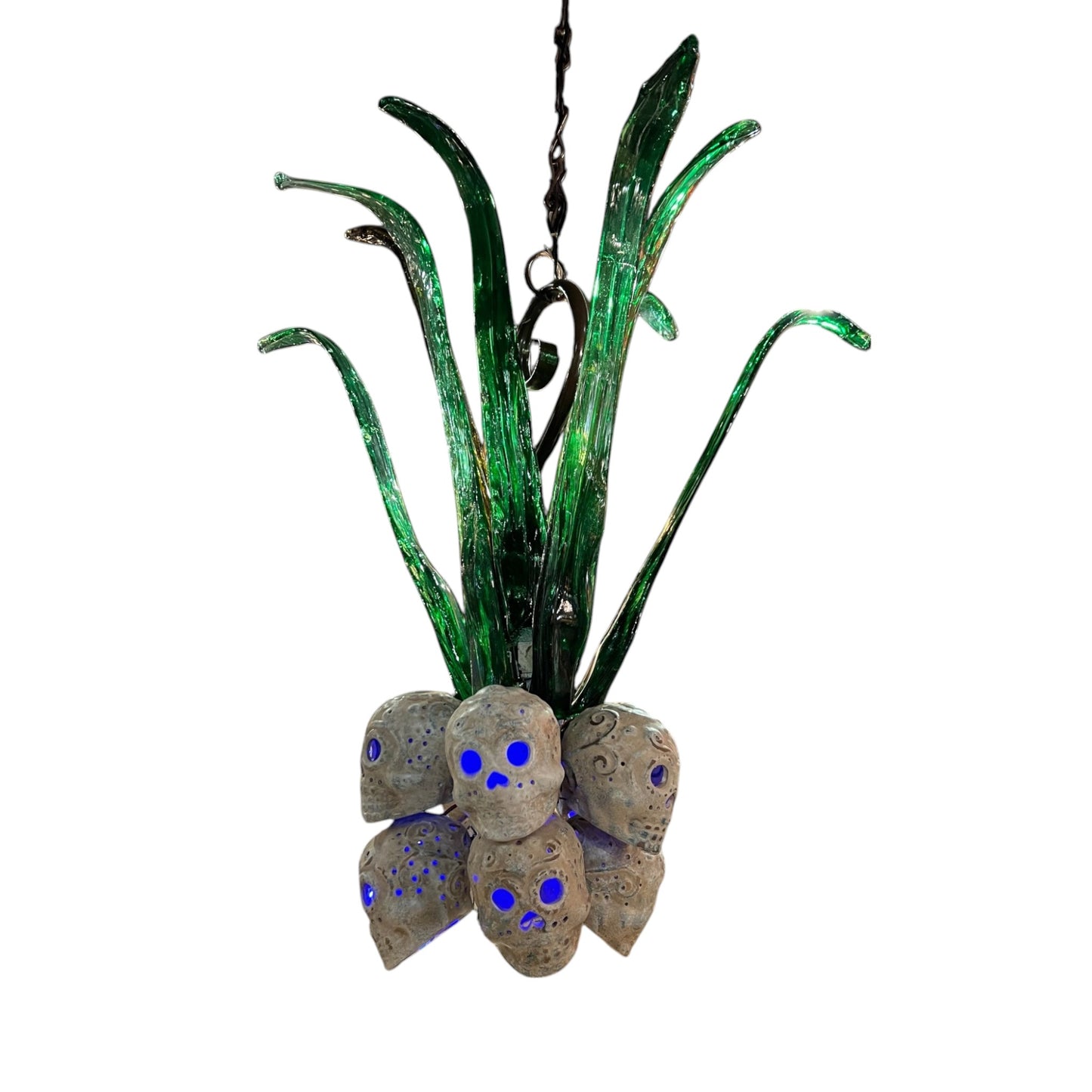 Sugar Skull Agave Chandelier Pendant Chica
