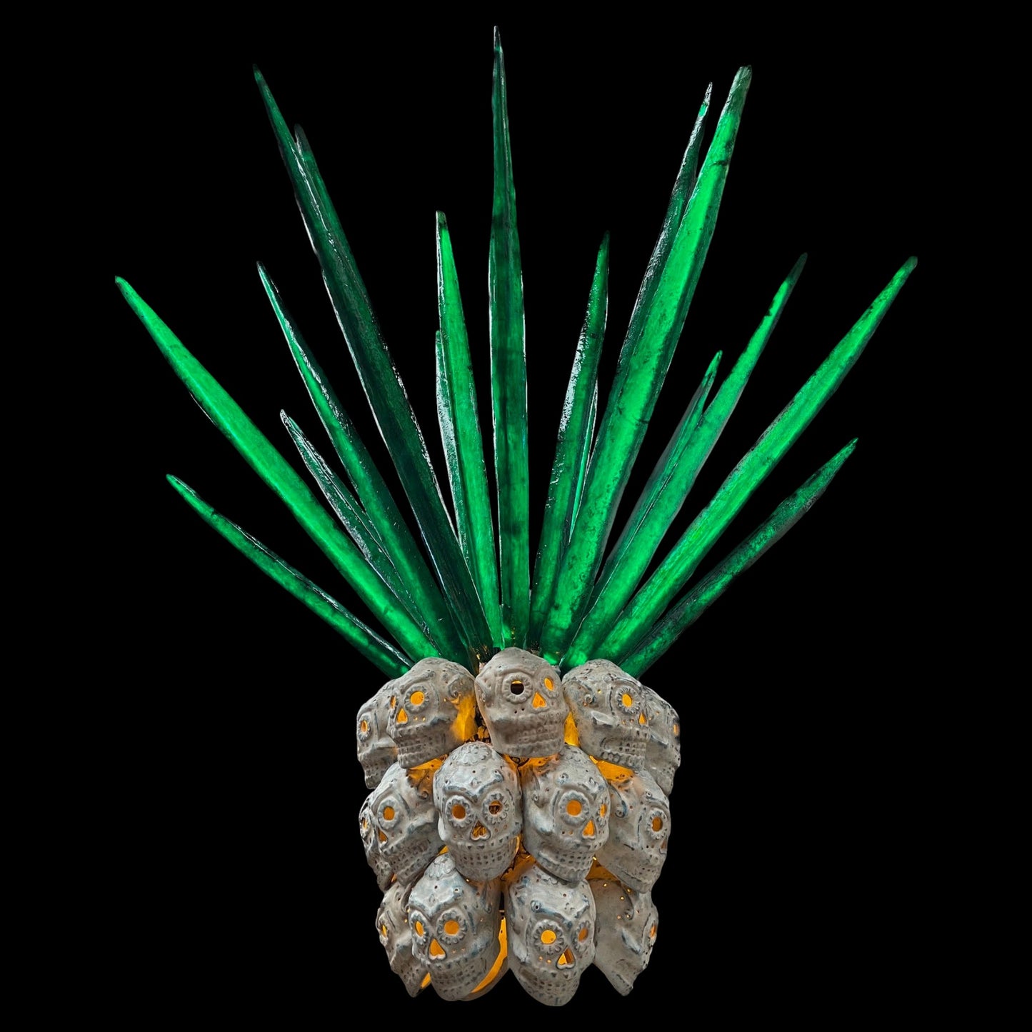 Sugar Skull Agave Chandelier XL