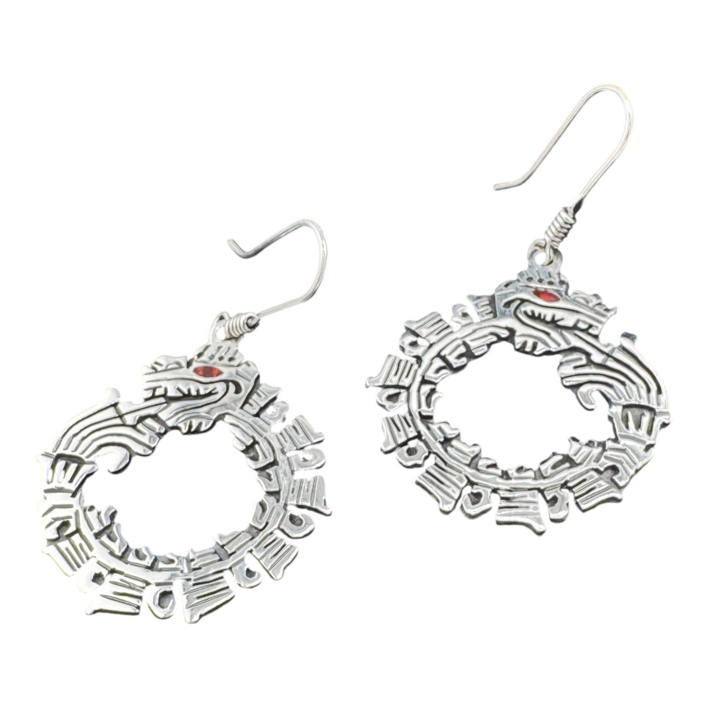 Quetzalcoatl Calendar Drop Earrings