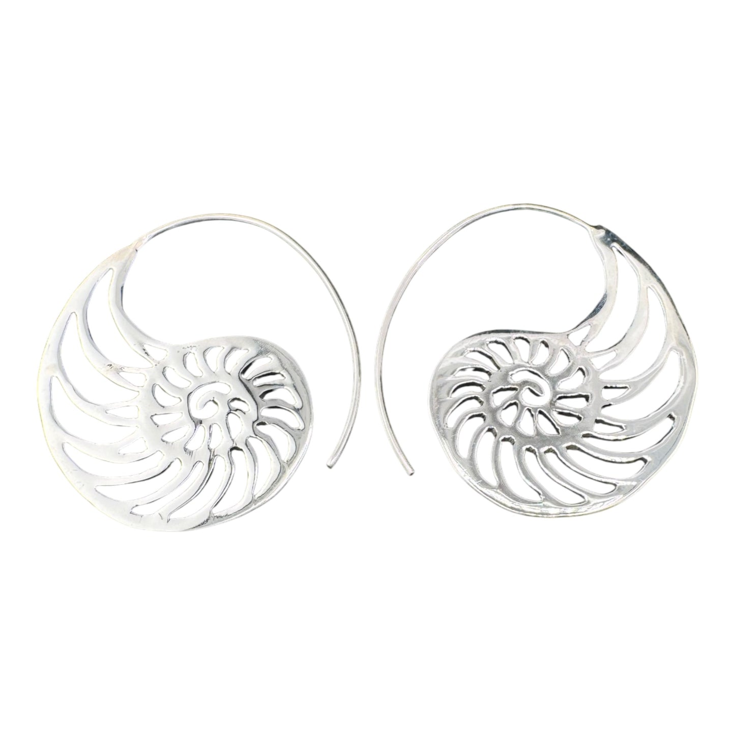 Nautilus Spiral Earrings 30mm
