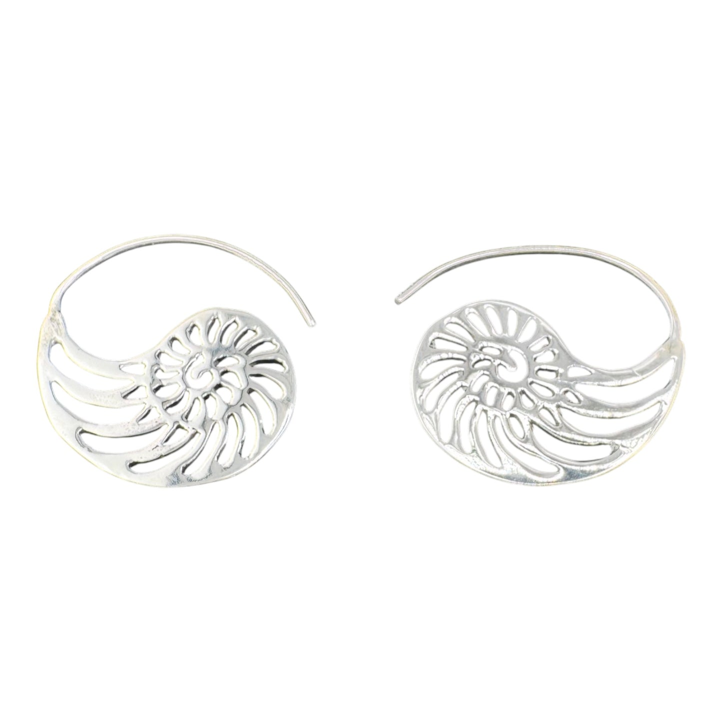 Nautilus Spiral Earrings 28mm