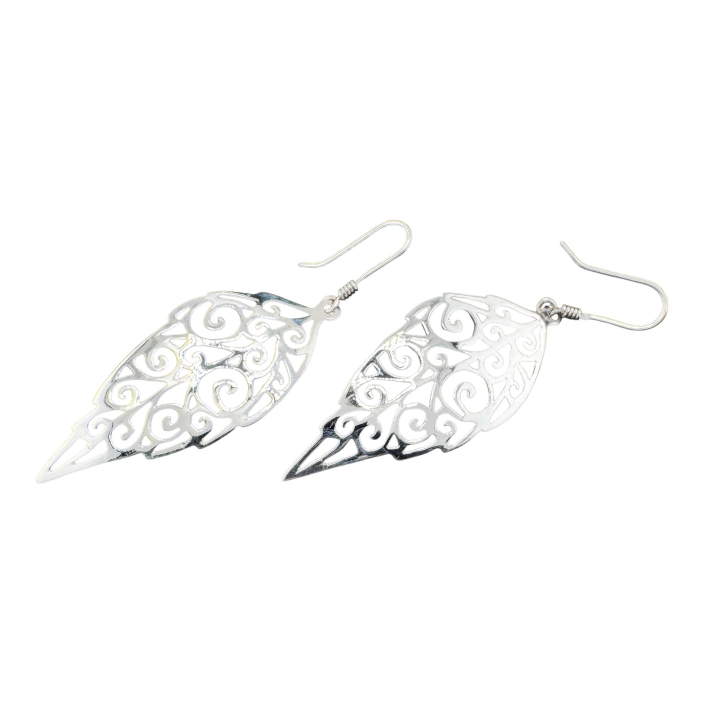 Filigree Leaf Drop Earrings