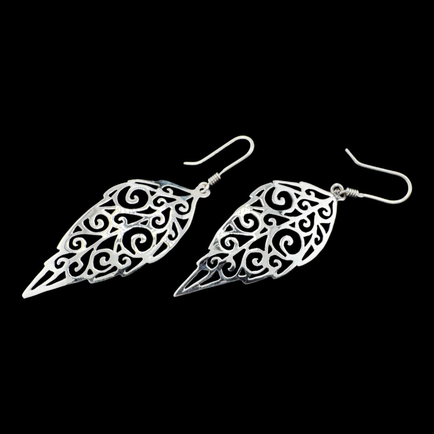 Filigree Leaf Drop Earrings
