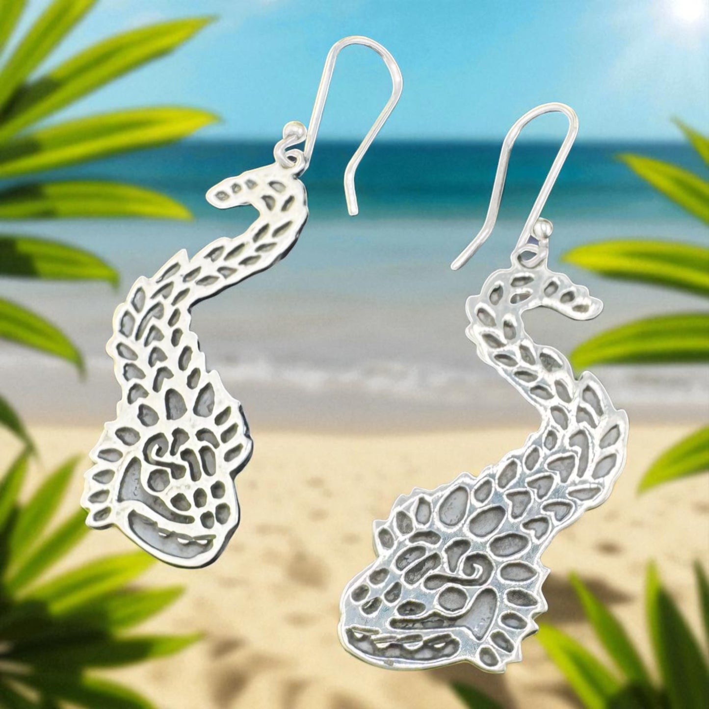 Serpent Outline Drop Earrings
