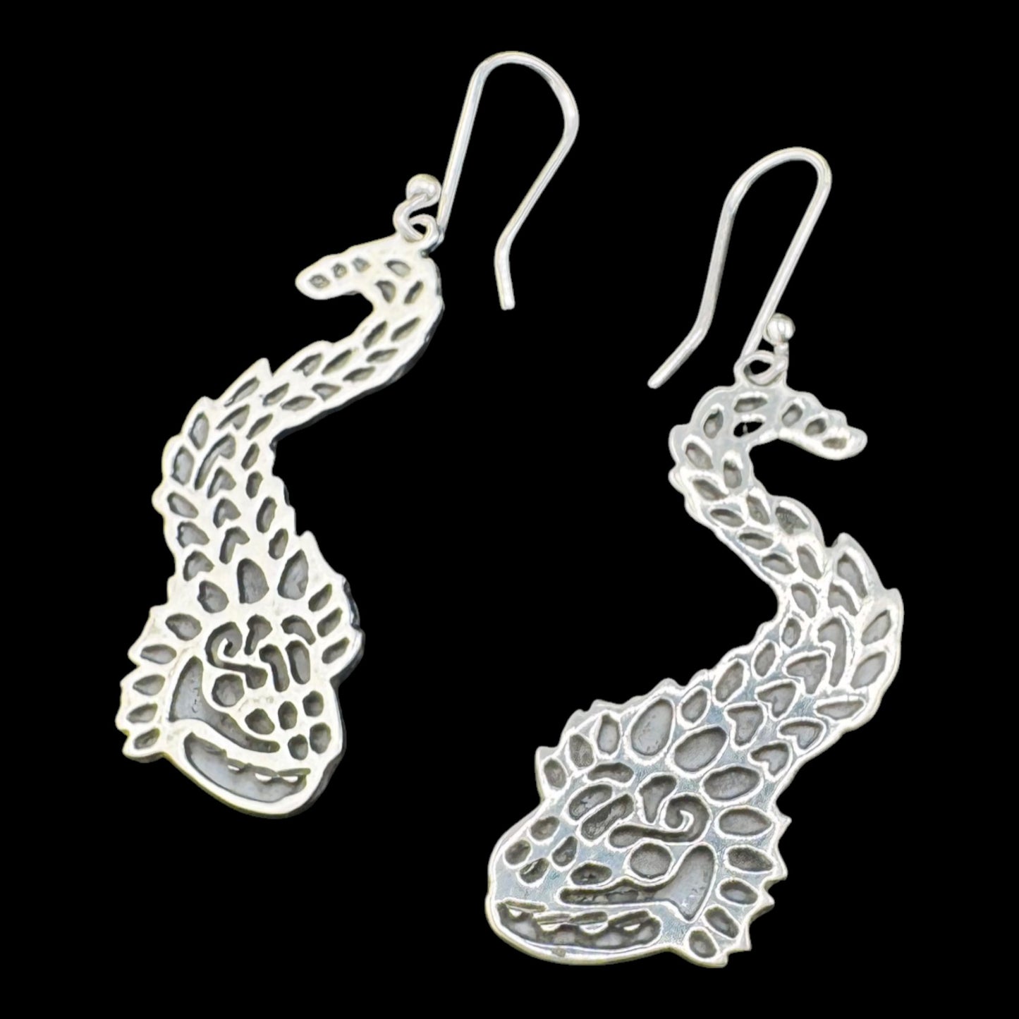 Serpent Outline Drop Earrings