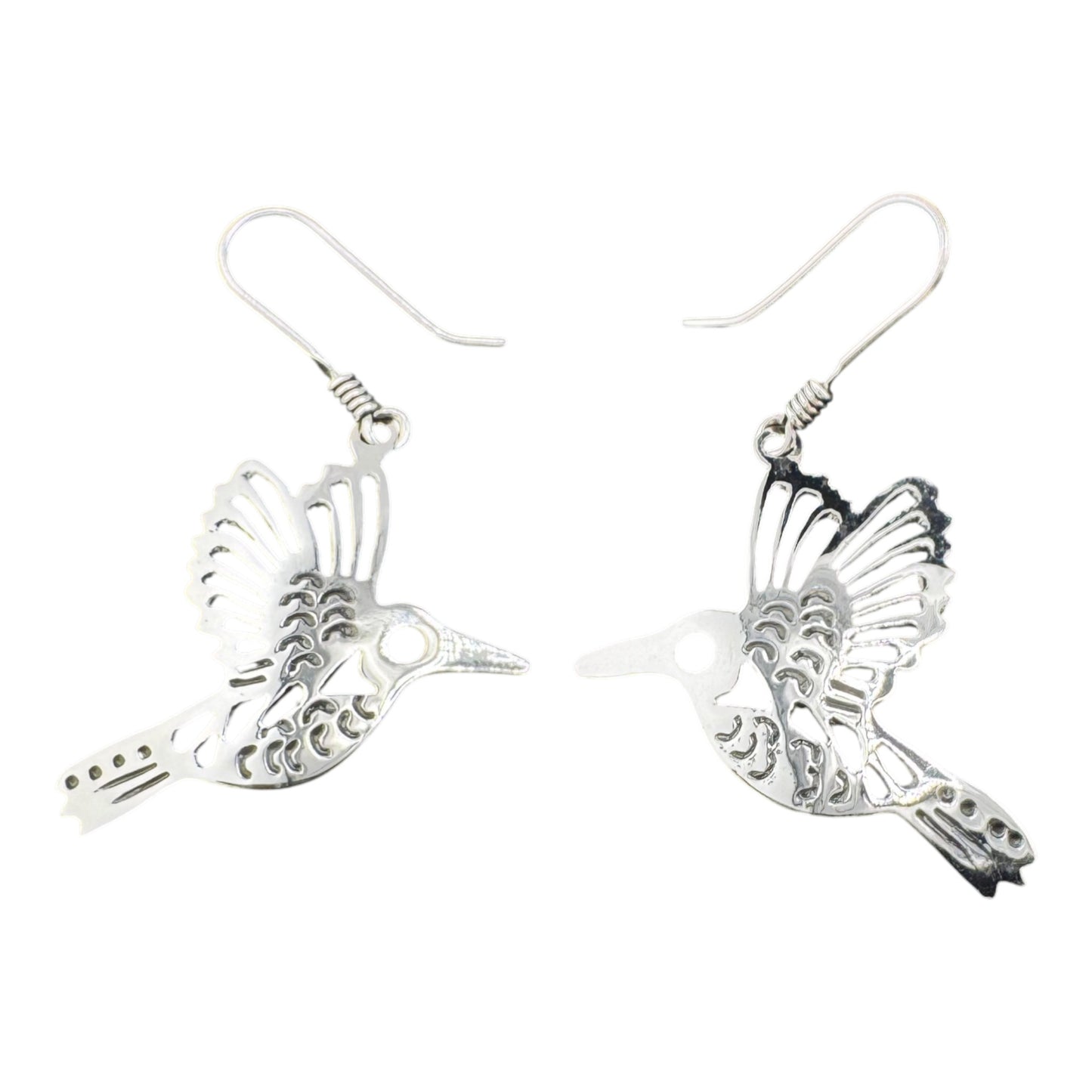 Hummingbird Outline Drop Earrings