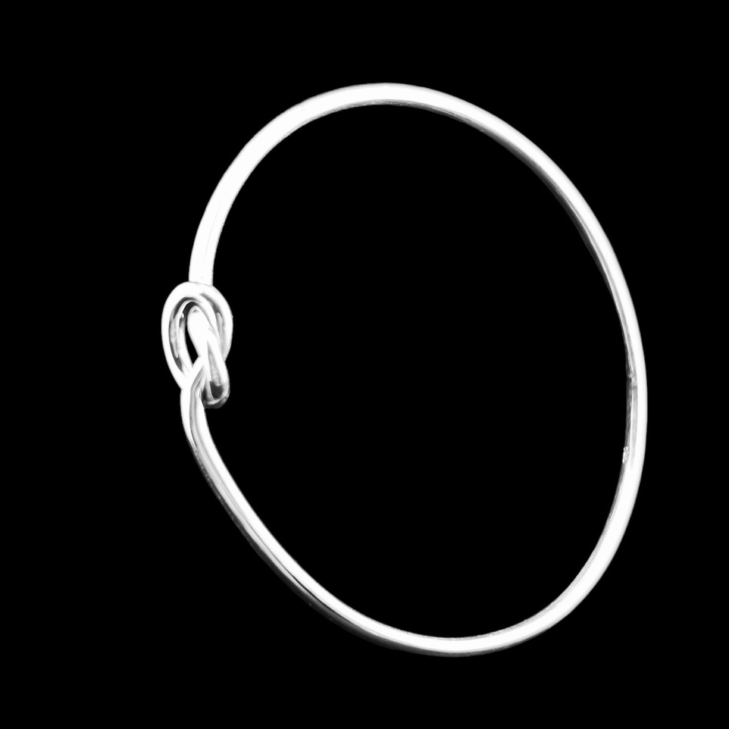 Sterling Silver .925 Bangle Bracelet 65mm Knot
