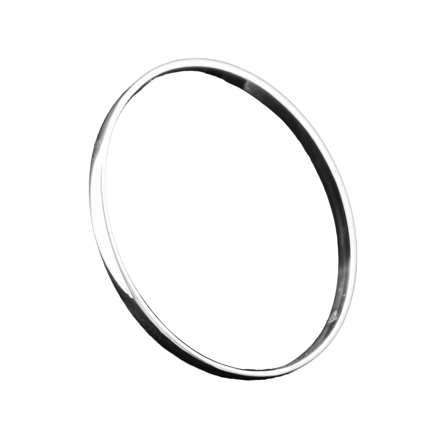 Sterling Silver .925 Bangle Bracelet 60mmx 3mmFlat